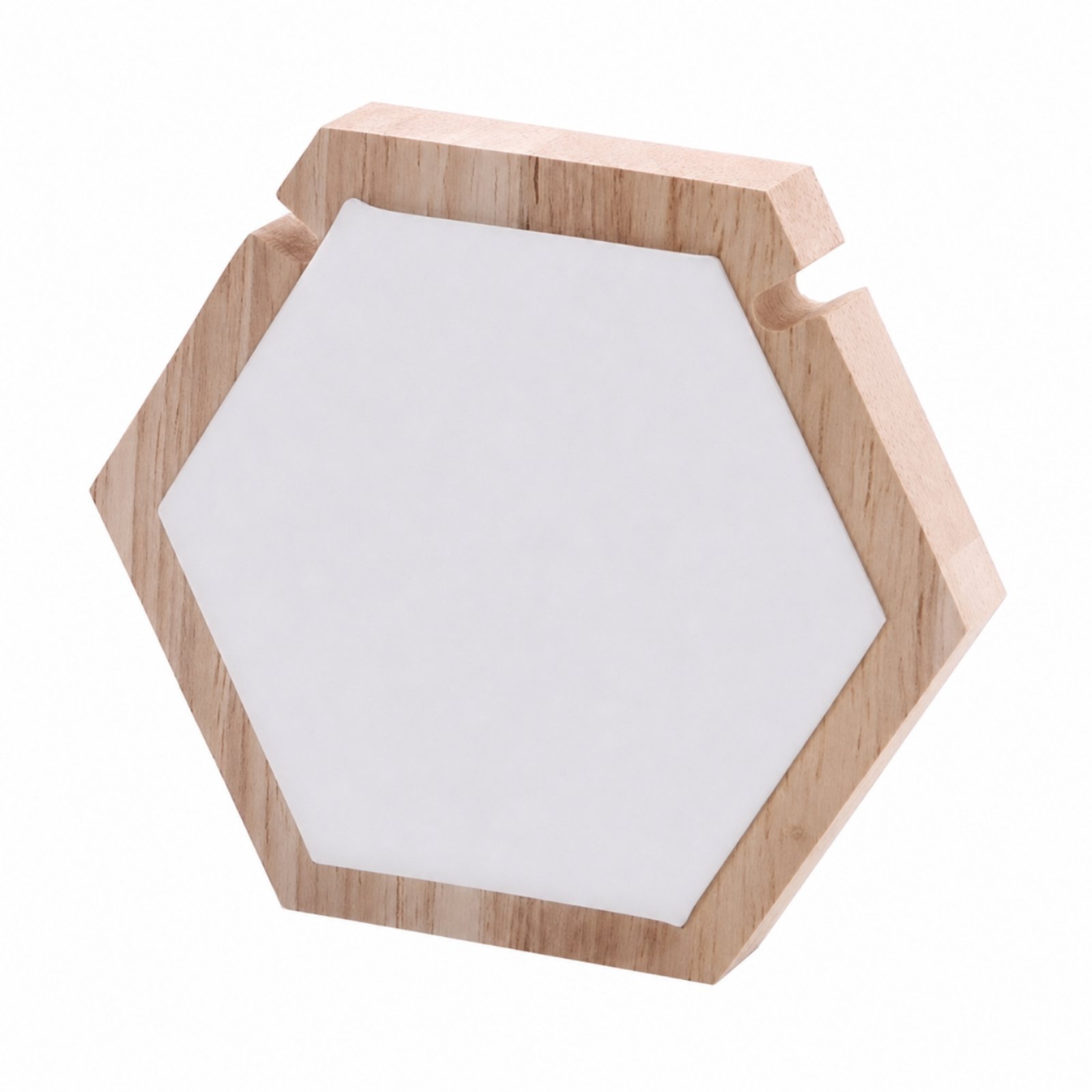 Wooden Jewelry Display Rack – White Leather Hex