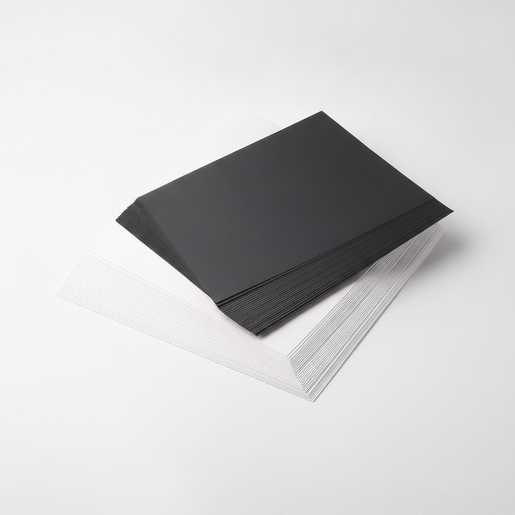 Black White Kraft Cardboard