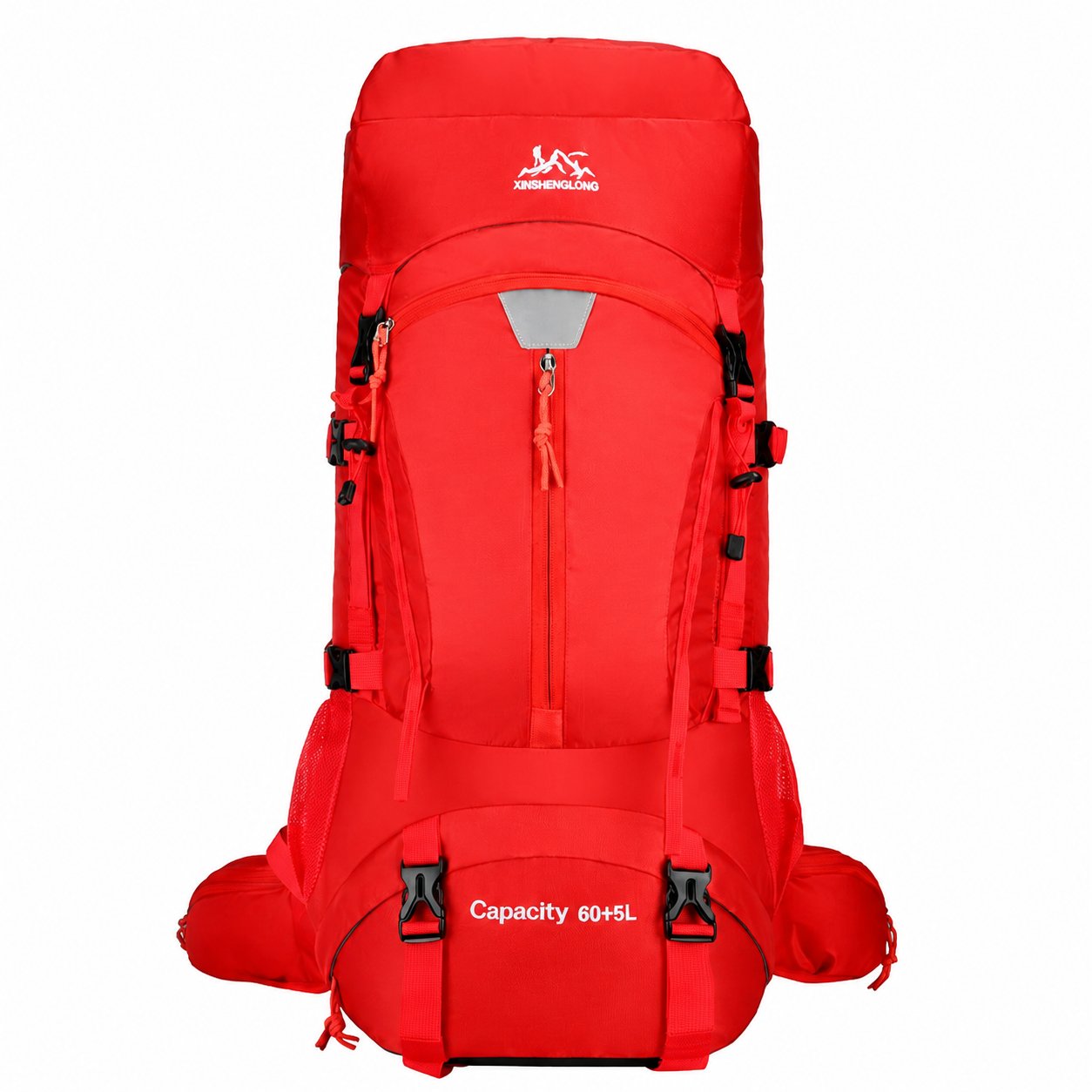 Water-Resistant Hiking Backpack – Red