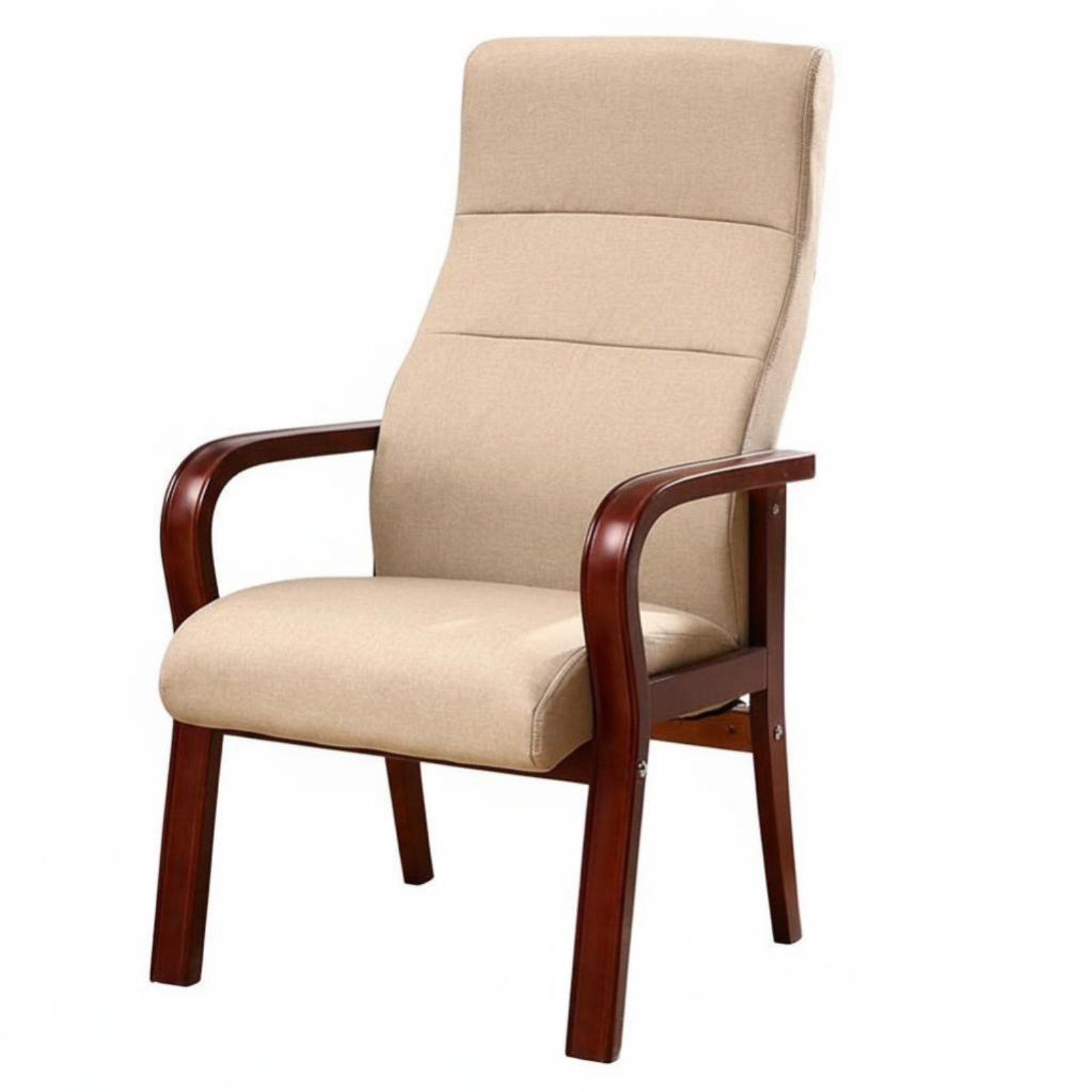 Wooden Armchair with Armrests