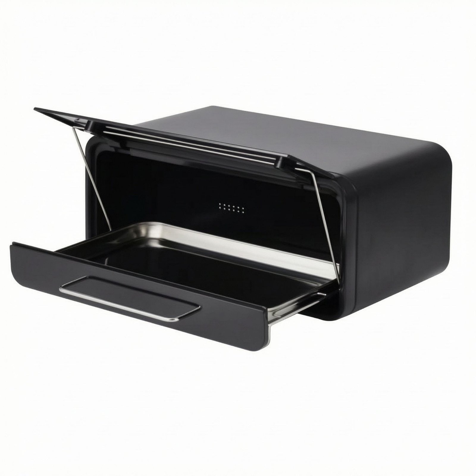 Black Metal Bread Box