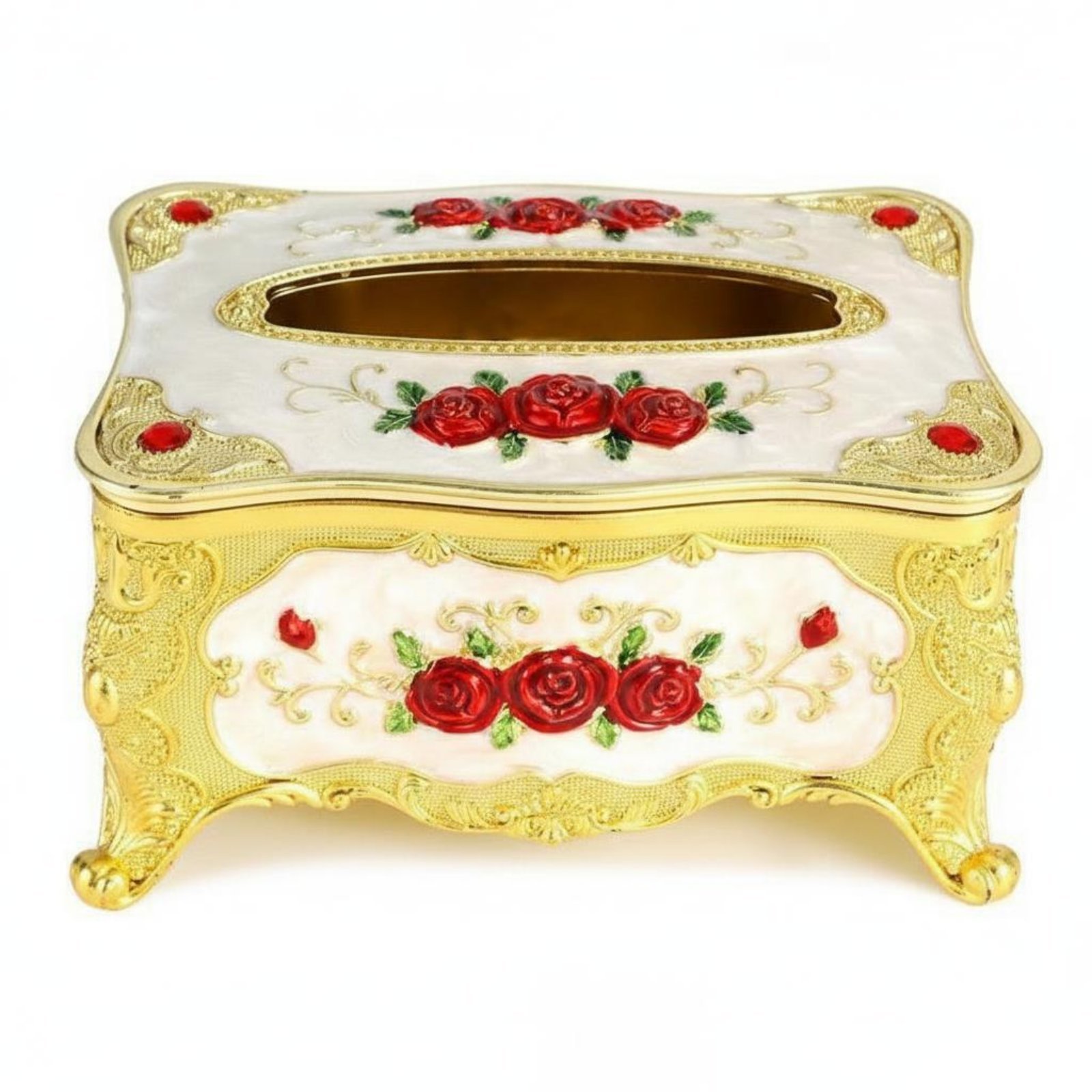 Rose Carving Tissue Box