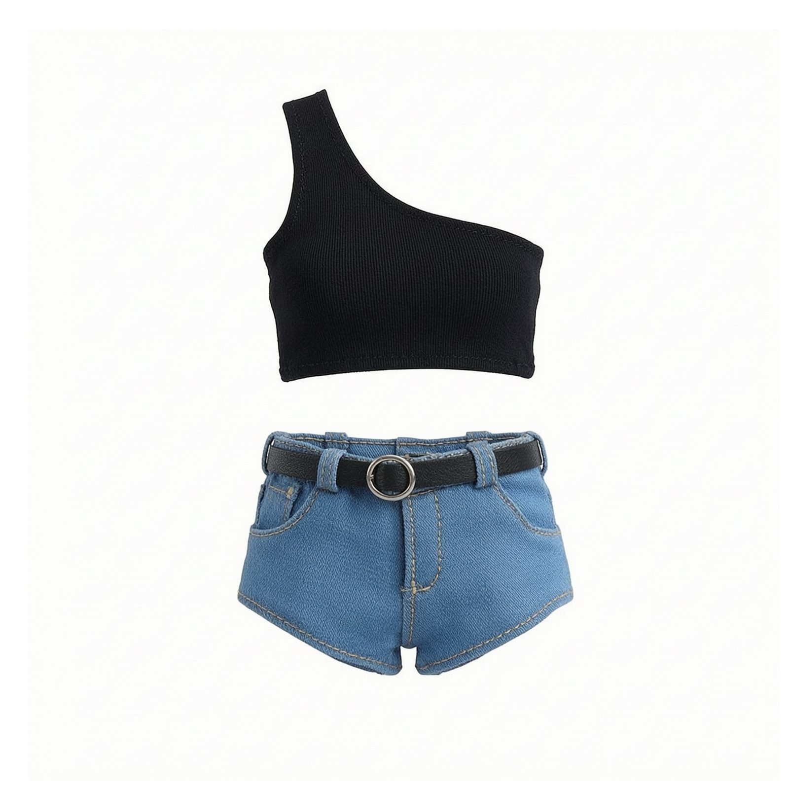 1/6 Scale Denim Shorts and Vest