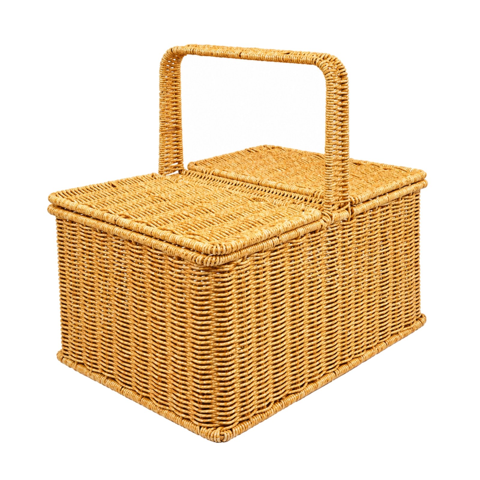 Divided-Lid Picnic Basket