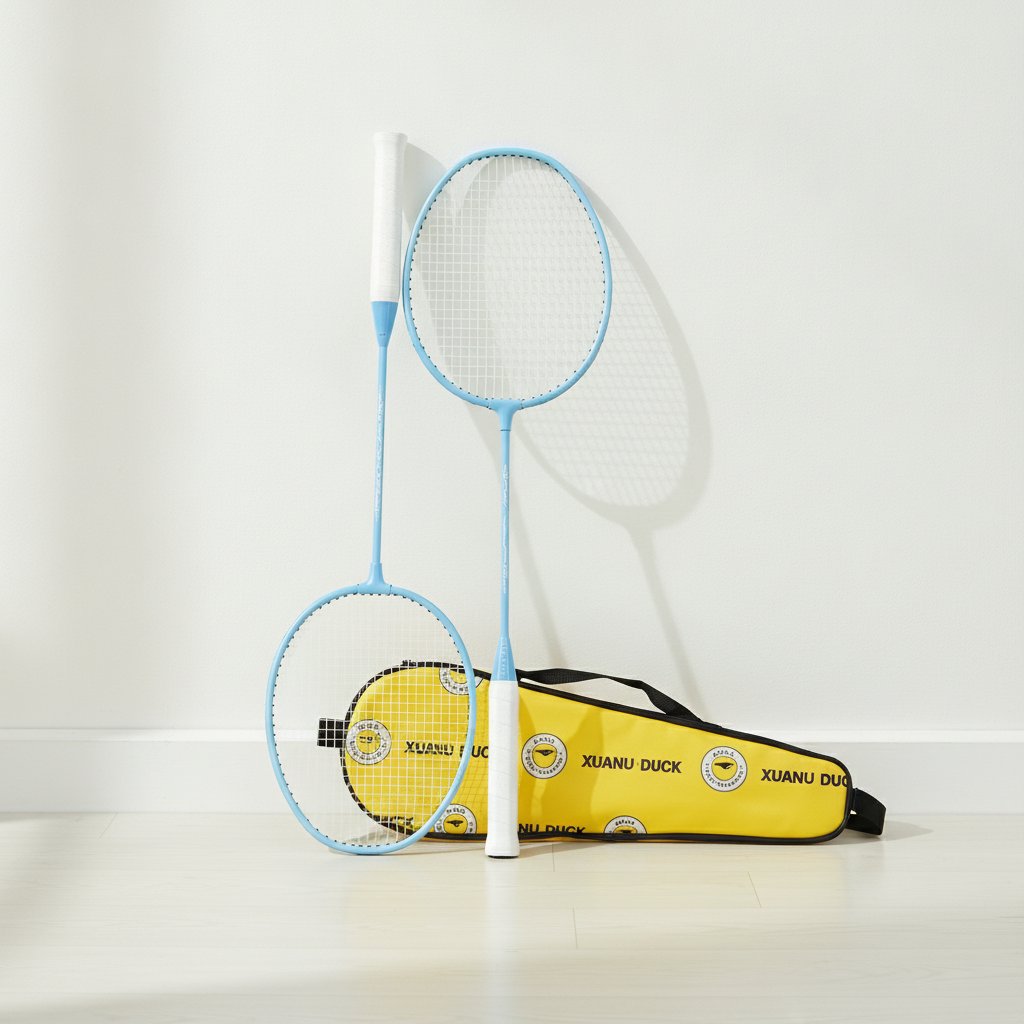 Double Badminton Racket Set