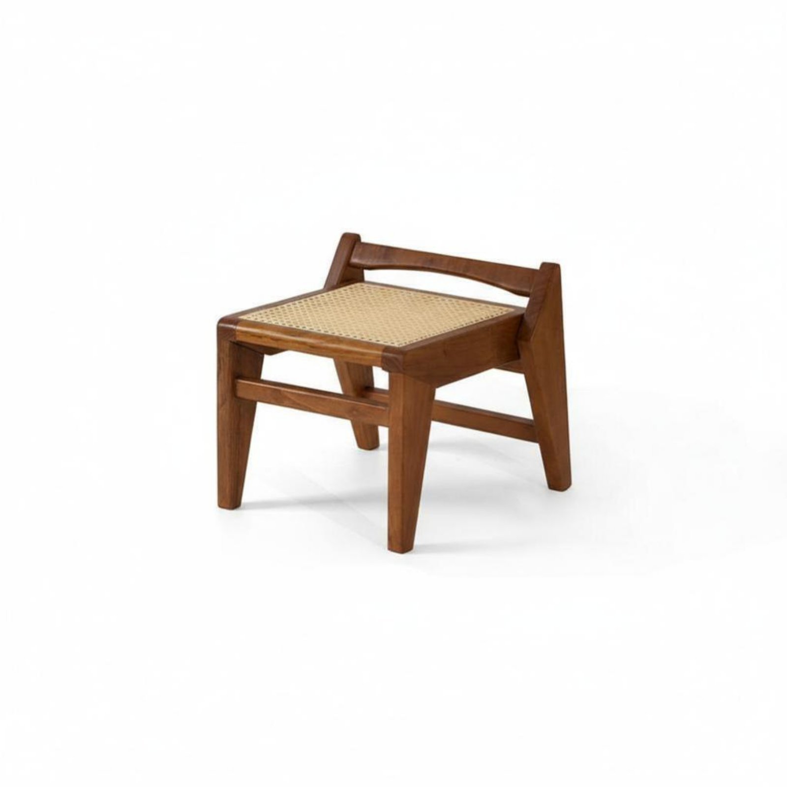 Woven Top Wooden Stool