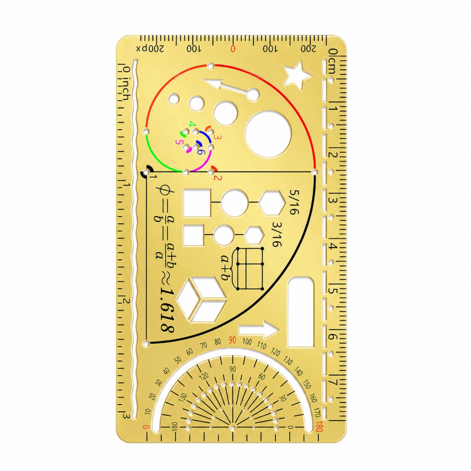 Stainless Steel Drawing Template Ruler