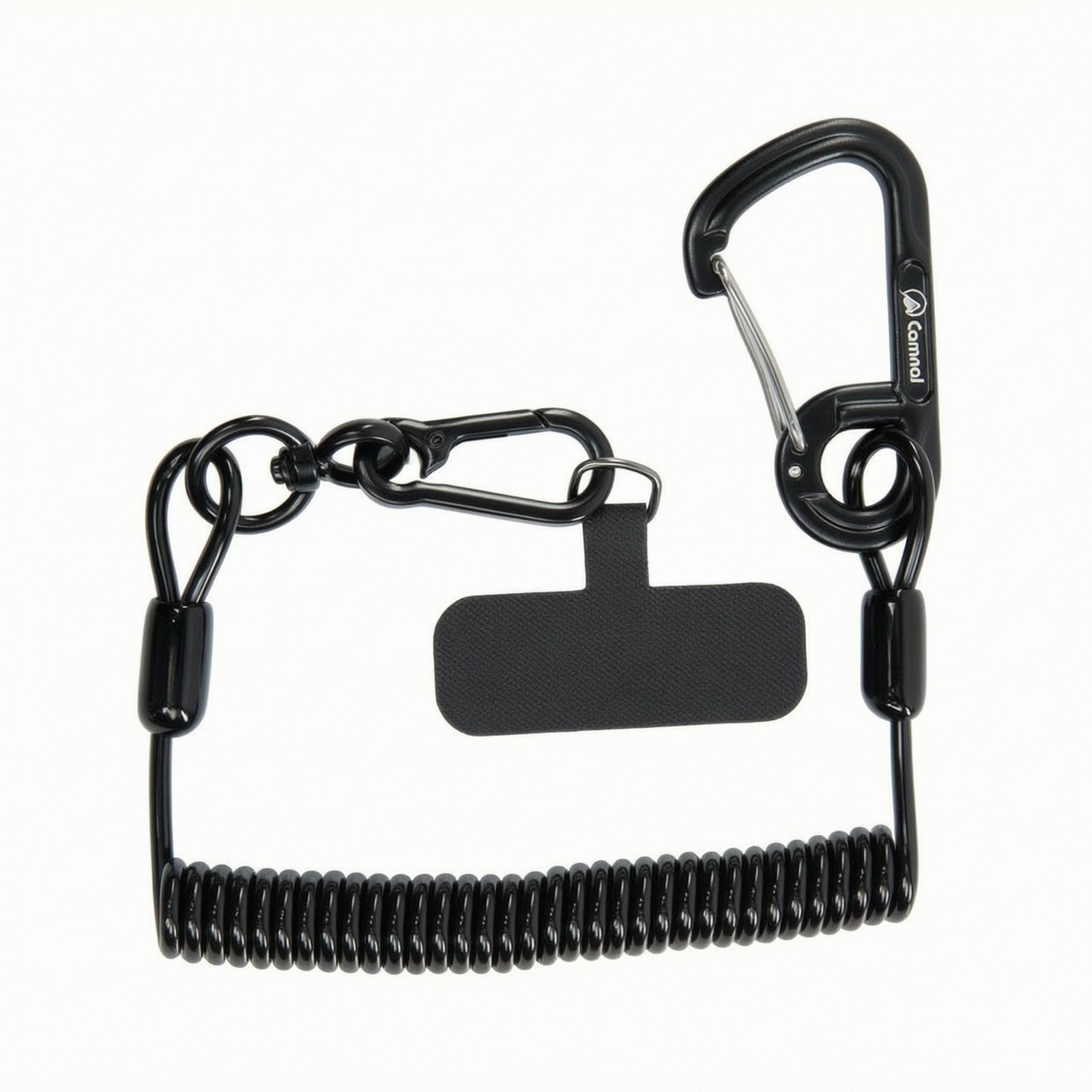 Retractable Coiled Lanyard with Carabiner