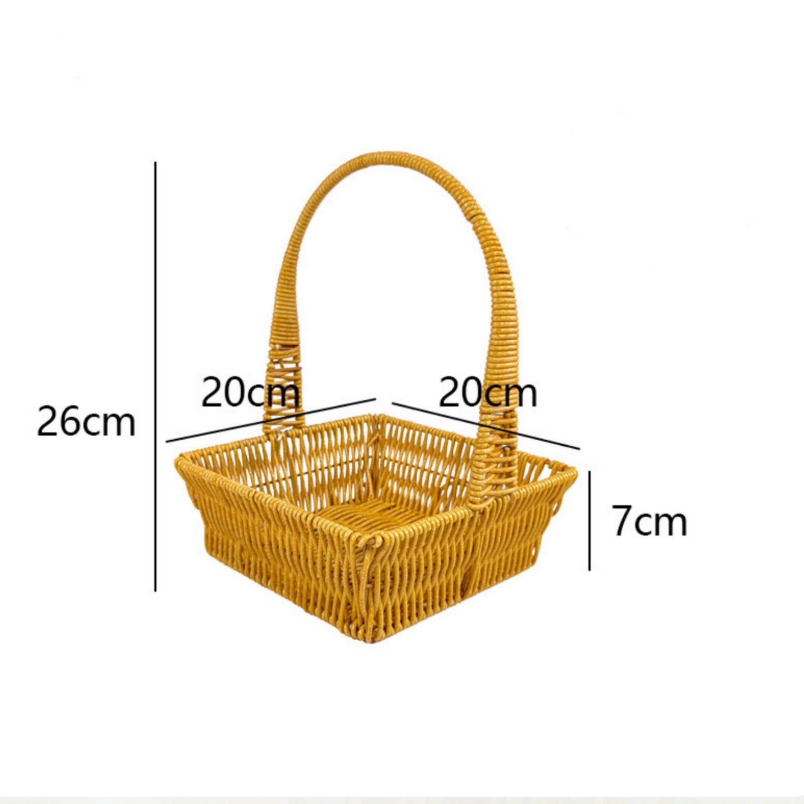 Wicker Storage Basket with Handle – Size S