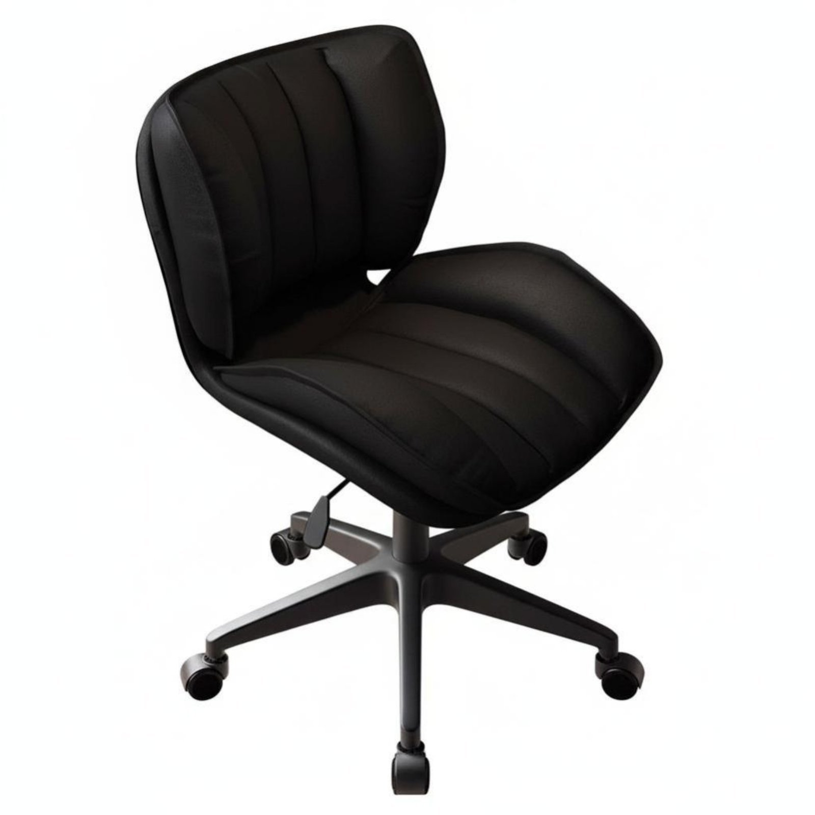 Height-Adjustable Office Chair – Black, Scratch-proof Nylon