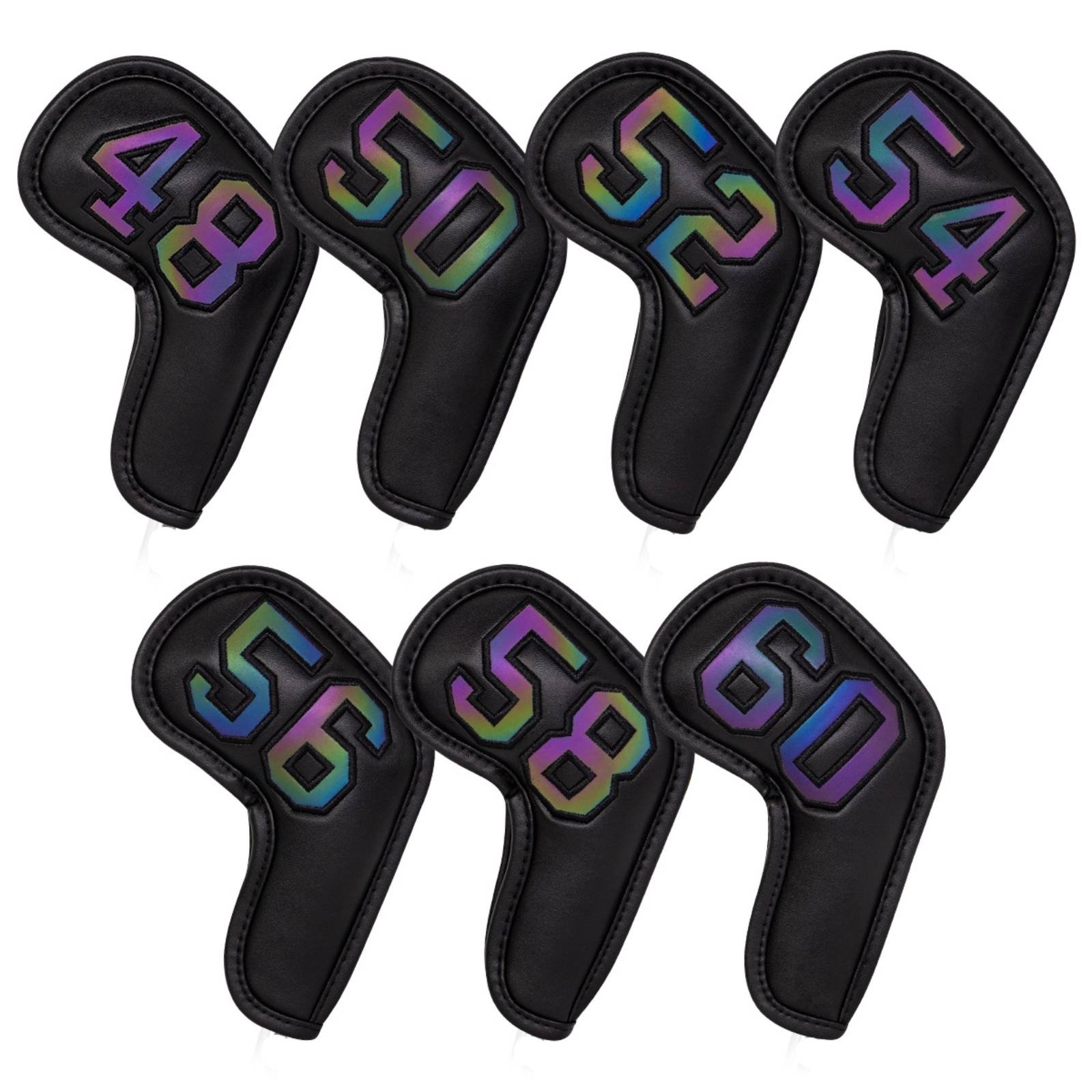 10-Piece PU Leather Golf Iron Head Covers