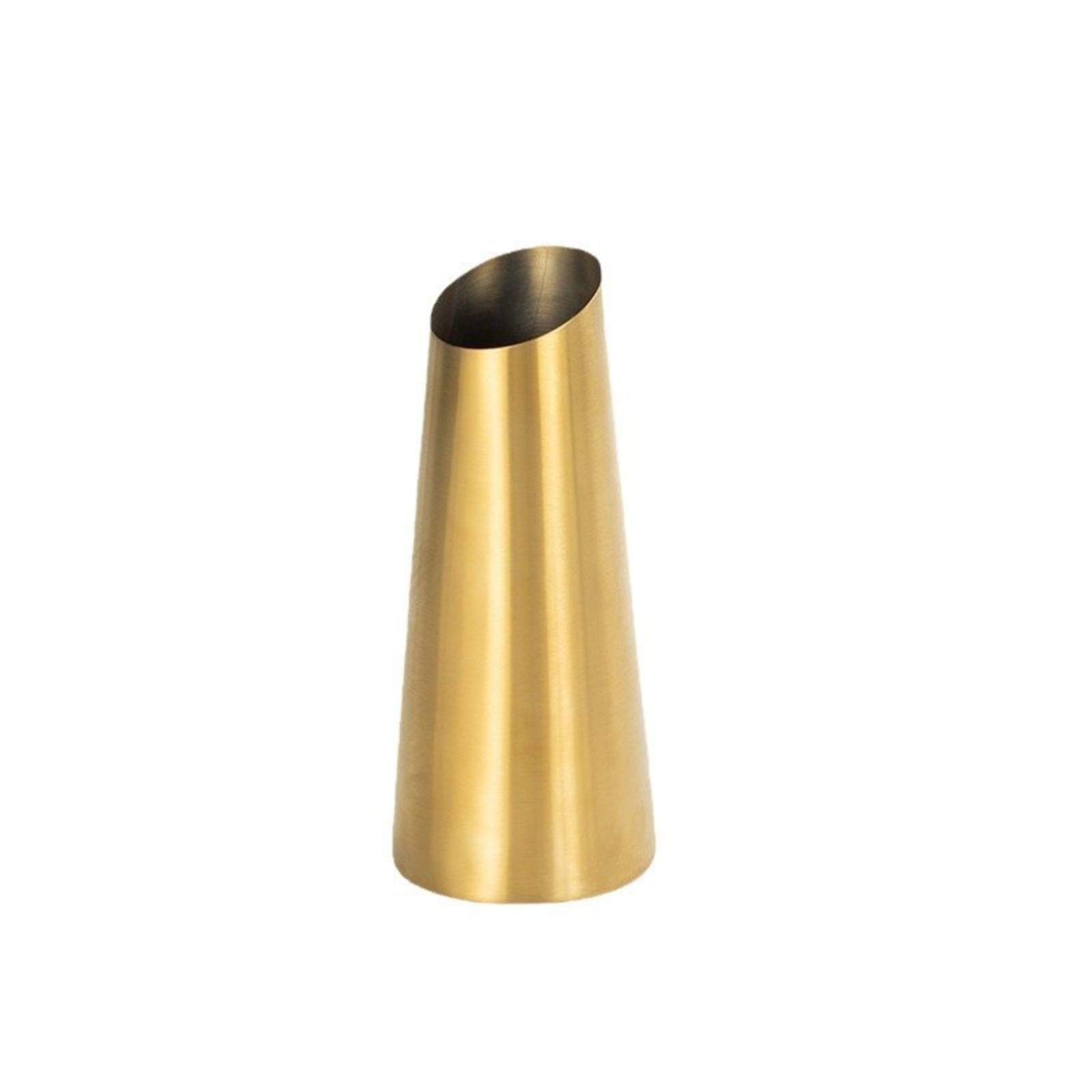 Gold Finish Metal Vase