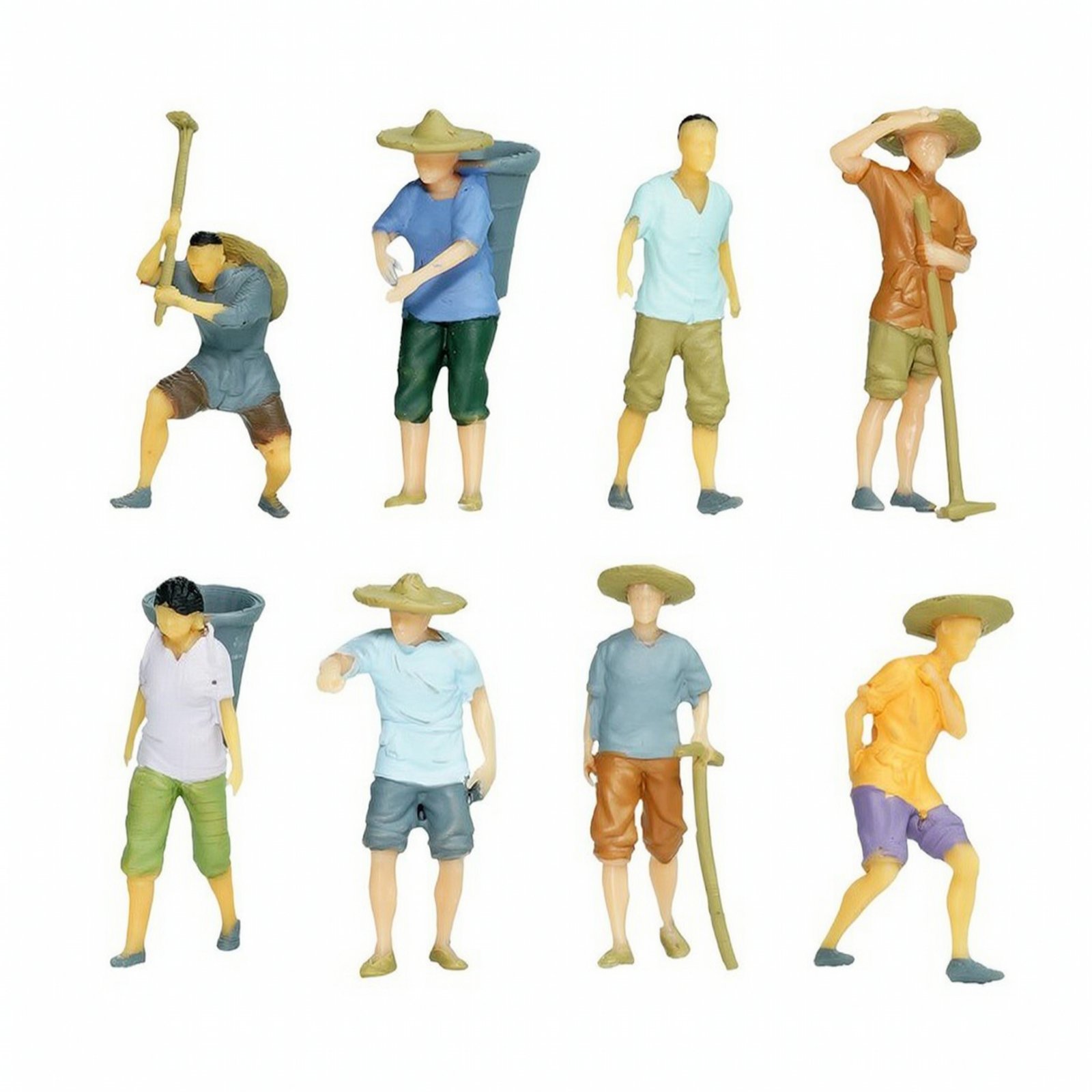 8-Piece Agricultural Worker Figurines