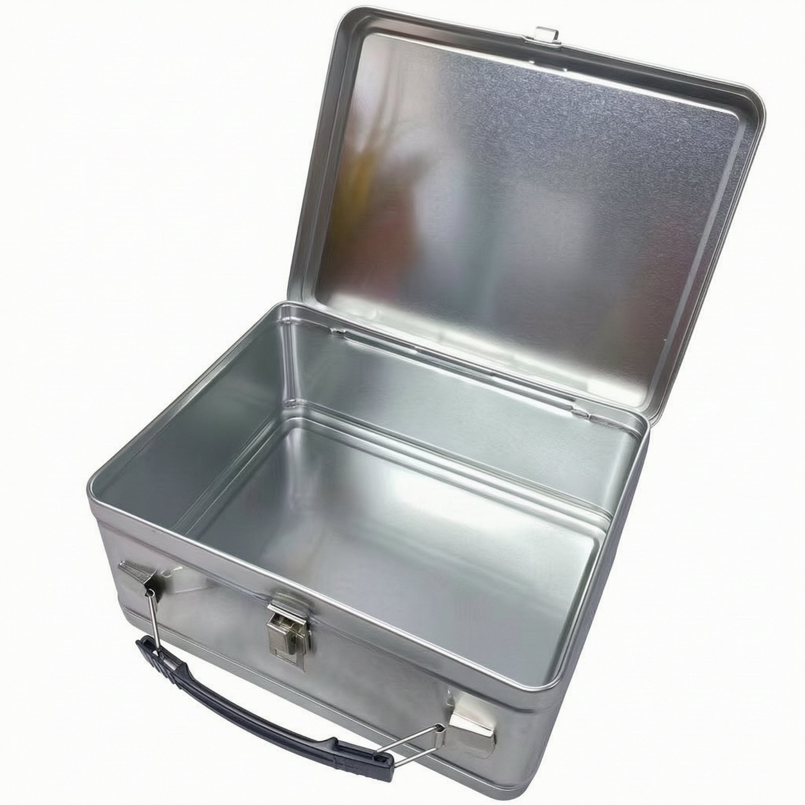 Metal Storage Box with Hinged Lid