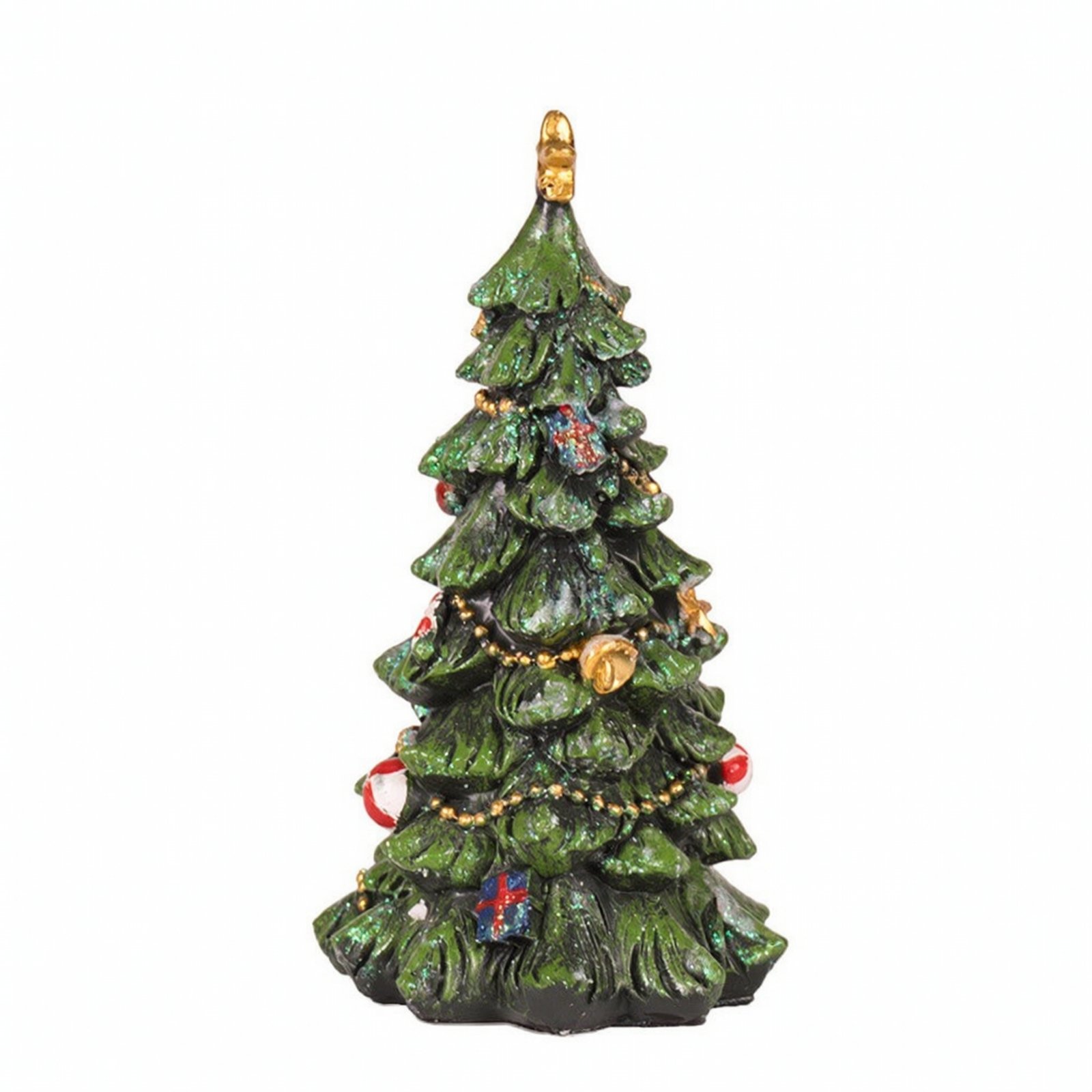 Glittery Resin Christmas Tree Figurine