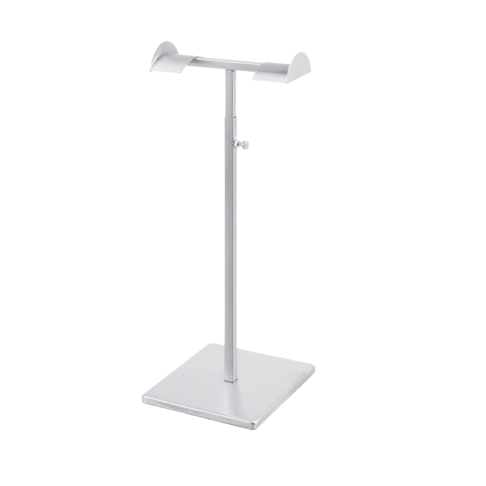 Adjustable Handbag Display Stand – Silver, Brushed Flat
