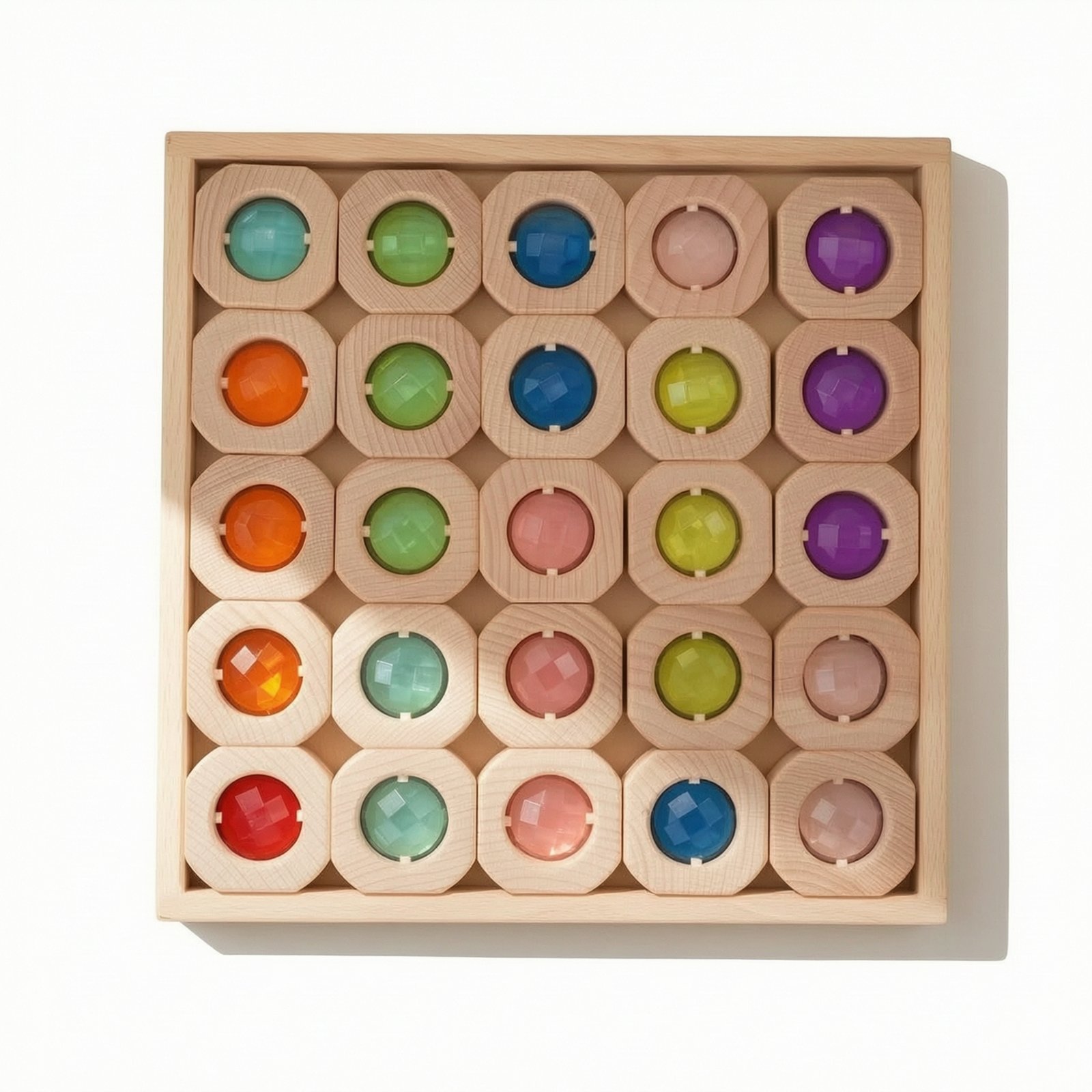 Wooden Block Toy with Tray