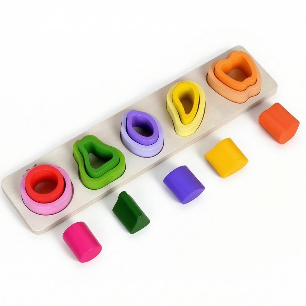 Wooden Geometric Stacking Blocks
