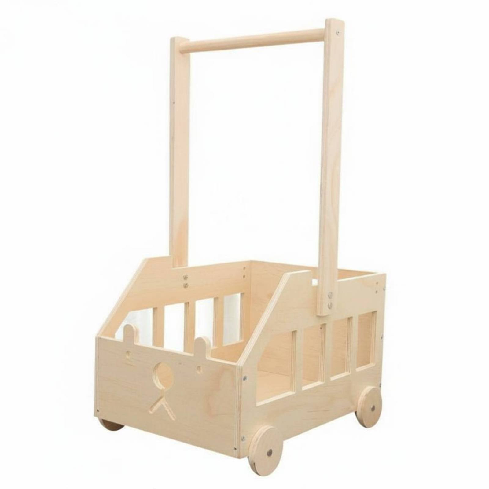 Solid Wood Push Wagon