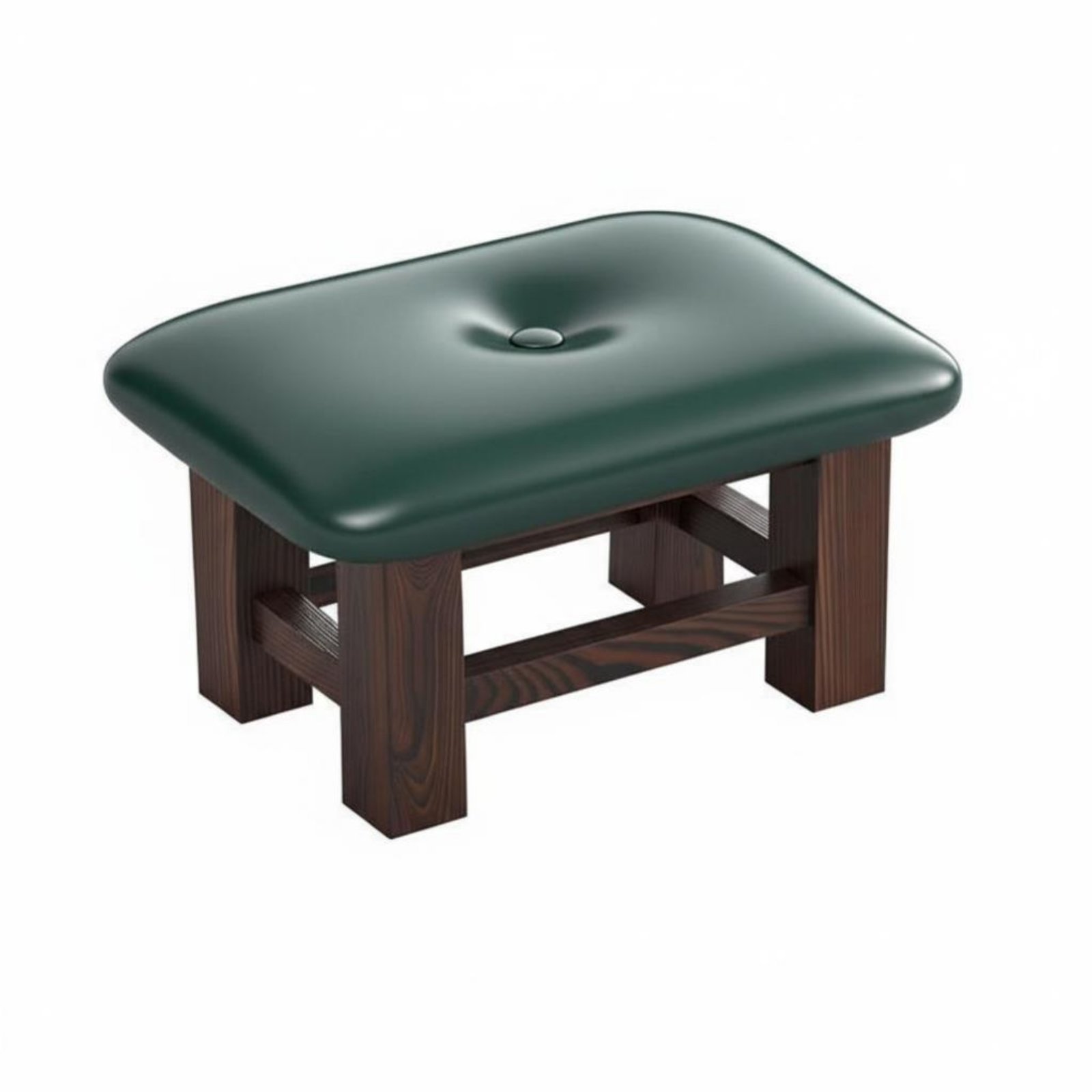 Upholstered Shoe Bench – Green, Low