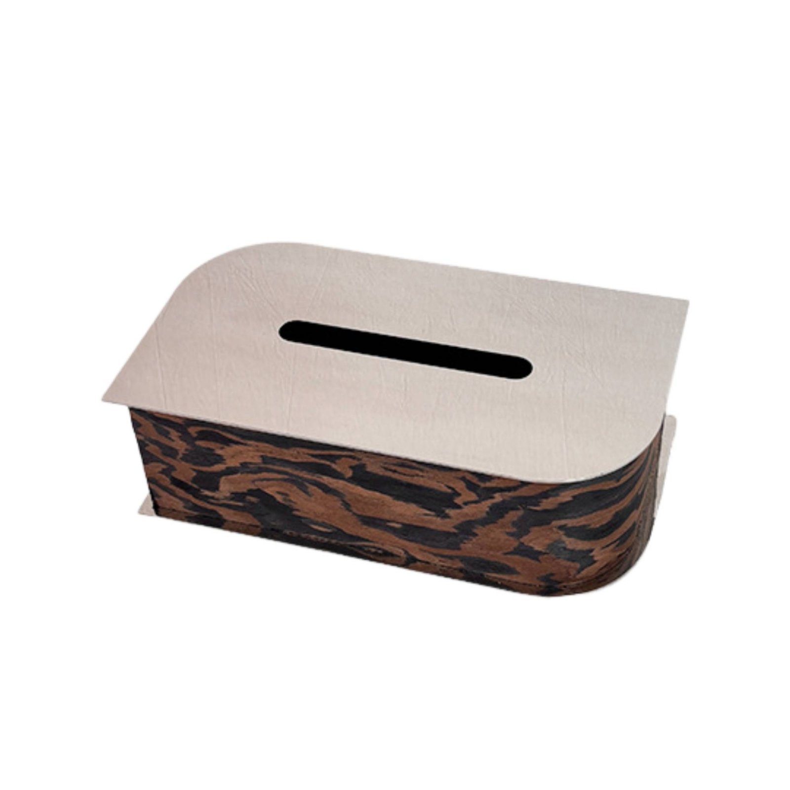 Stainless Steel Tissue Box Cover – Ribbed