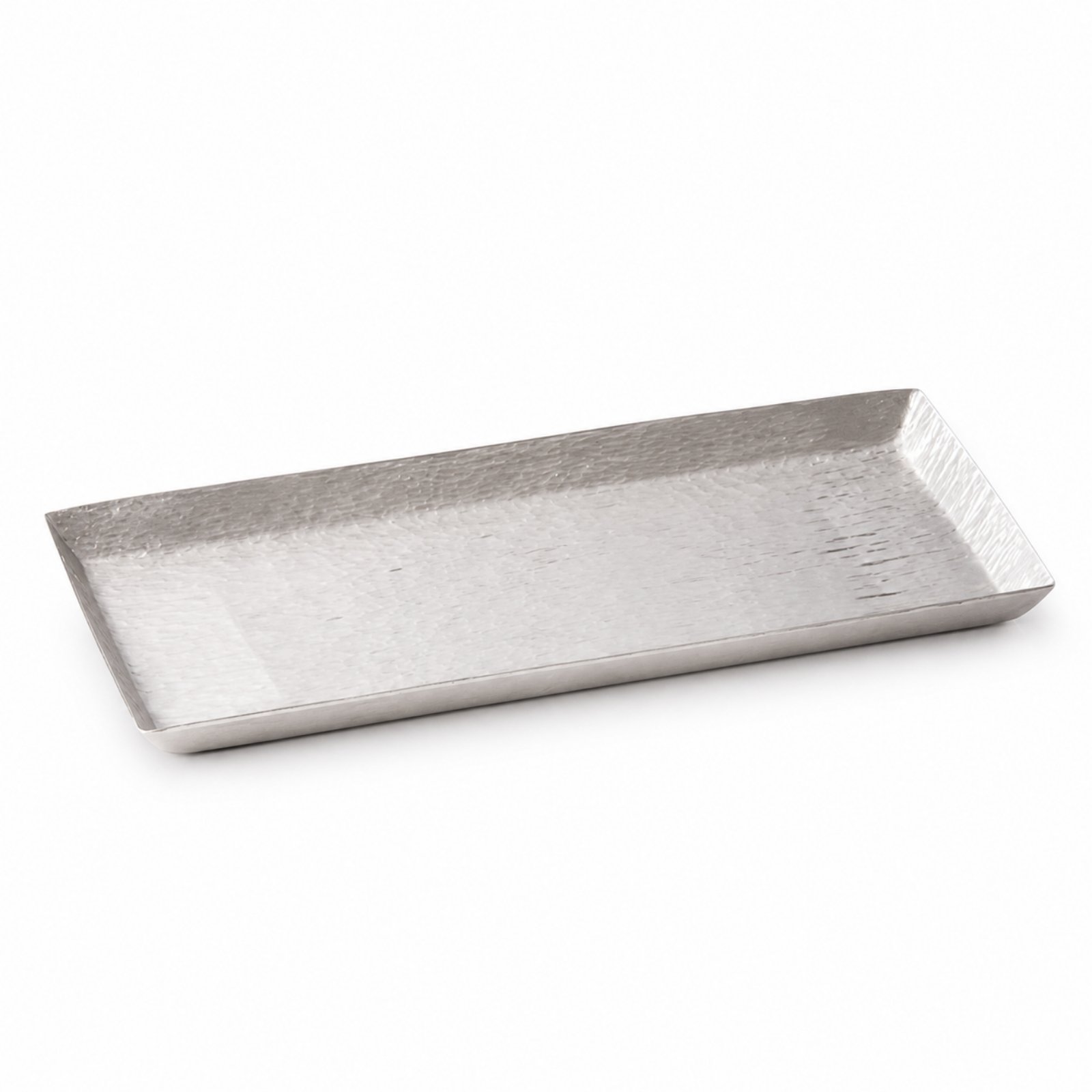 Hammered Aluminum Tray – Silver, 38-17-3cm