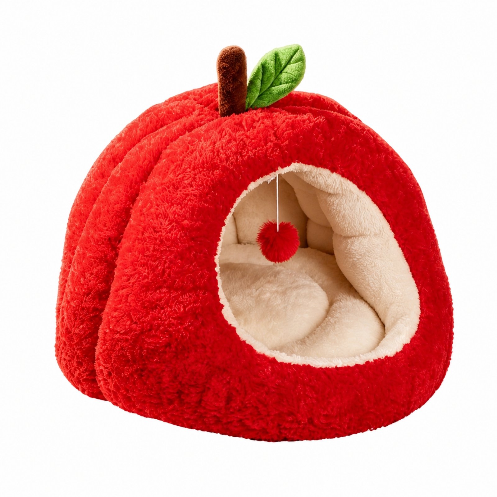 Fruit Shaped Pet Bed – Size M, Rose Velvet