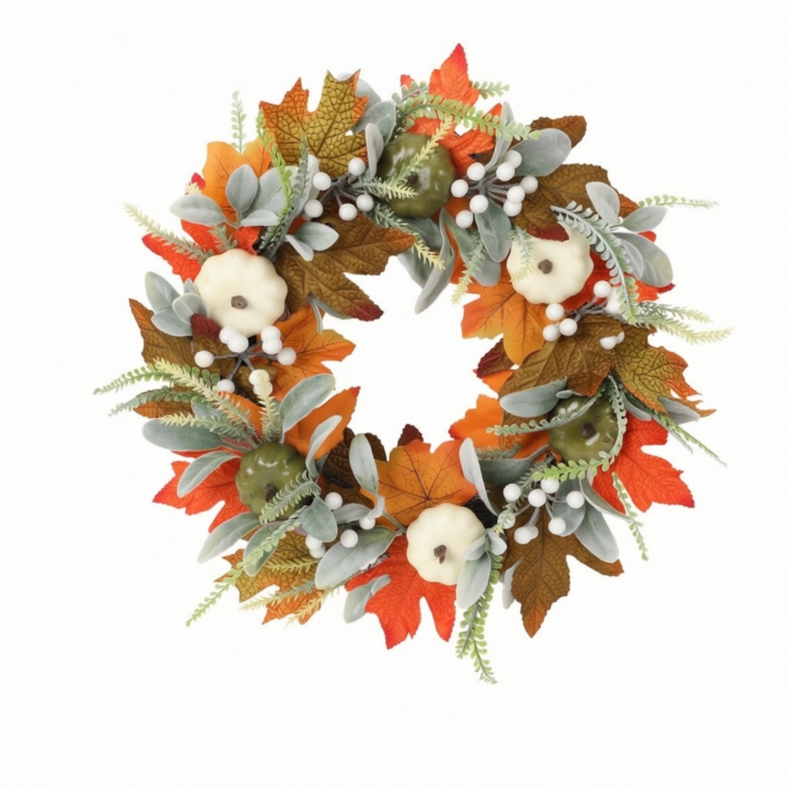 White Pumpkin Wreath