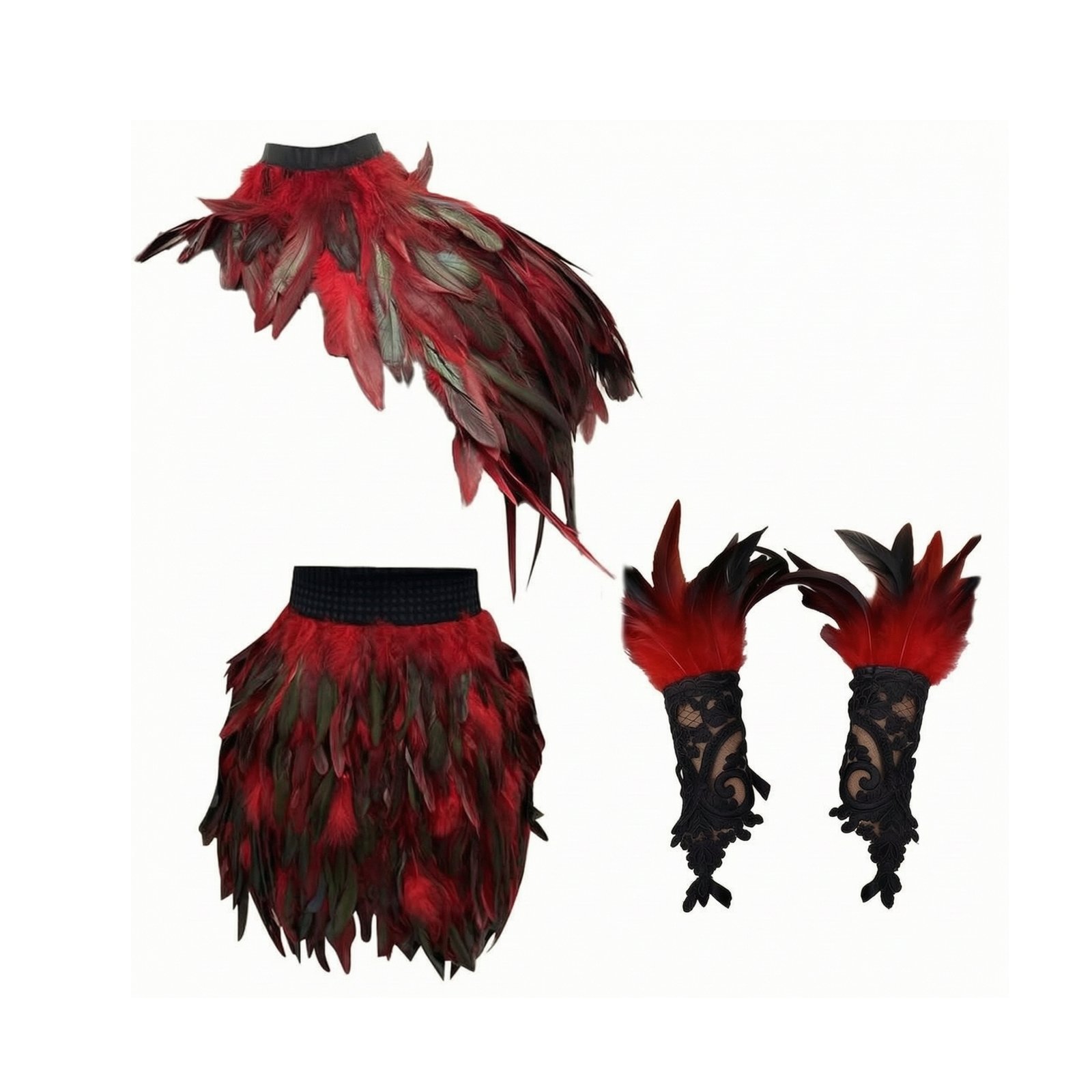 Layered Feather Costume
