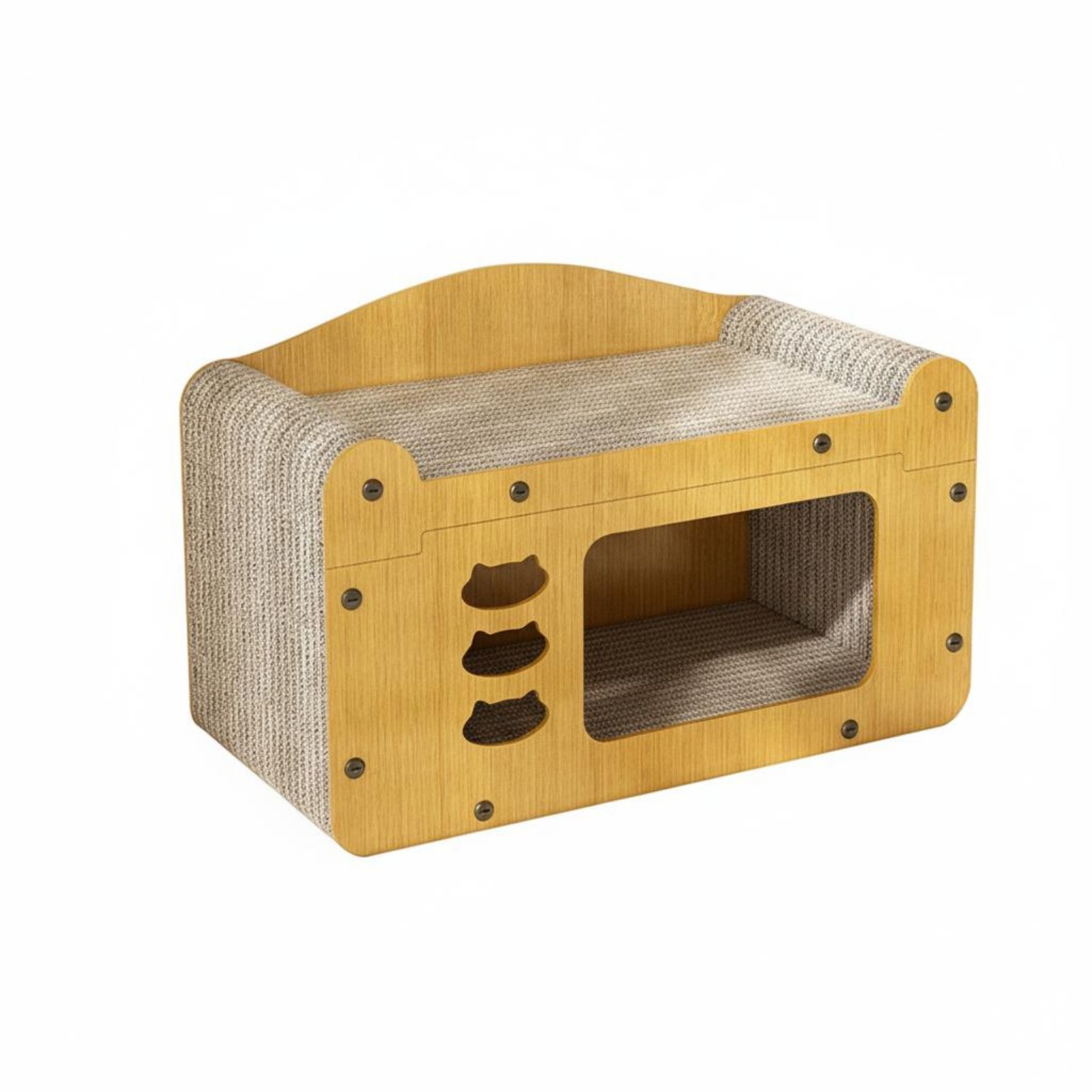 Cat Scratcher House – 2-layer, Bamboo