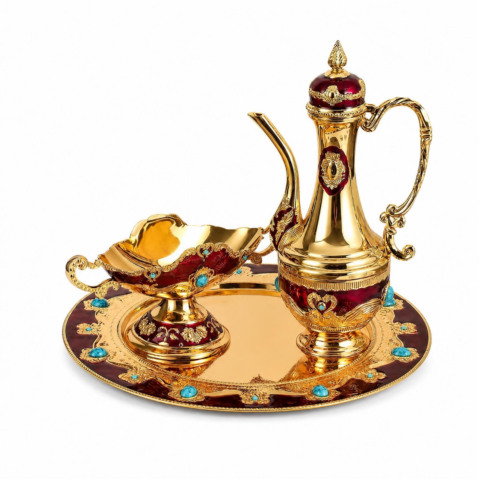 Vintage Teapot Set with Tray