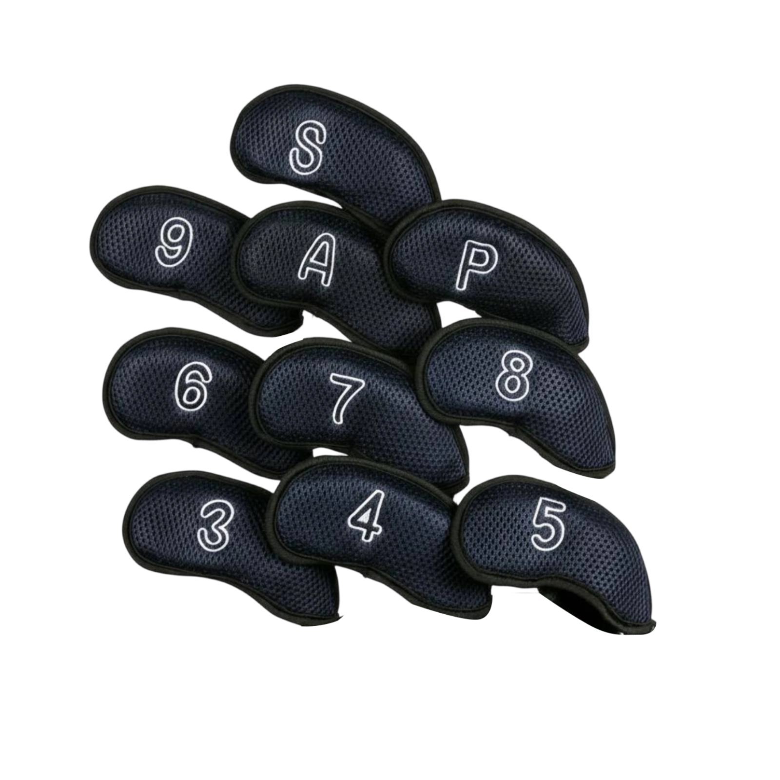 10-Piece Golf Iron Headcover Set