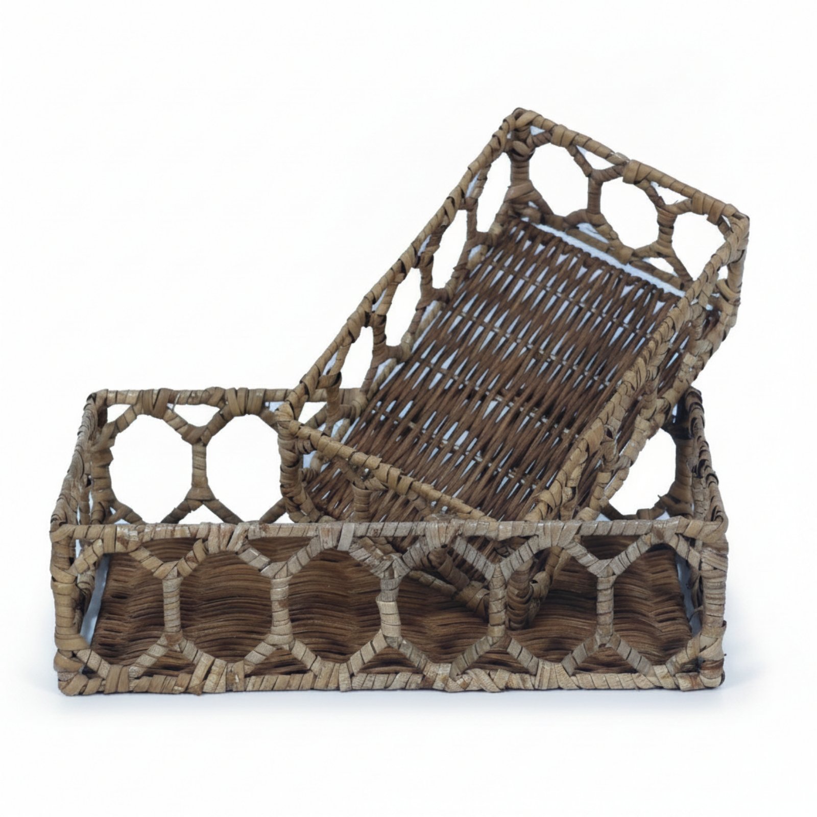 2-Piece Rectangular Woven Storage Basket