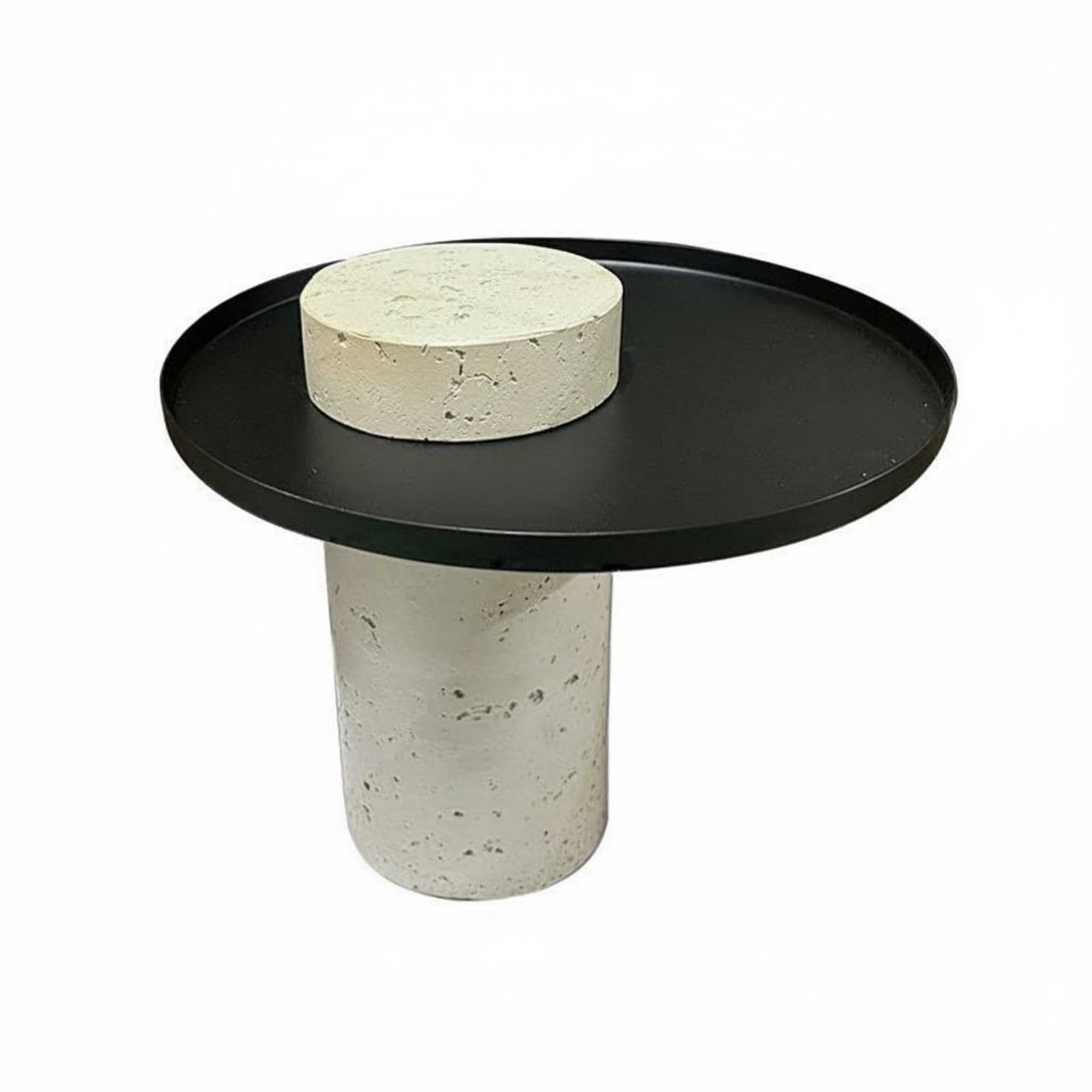 Round Pedestal Tray Stone-Look