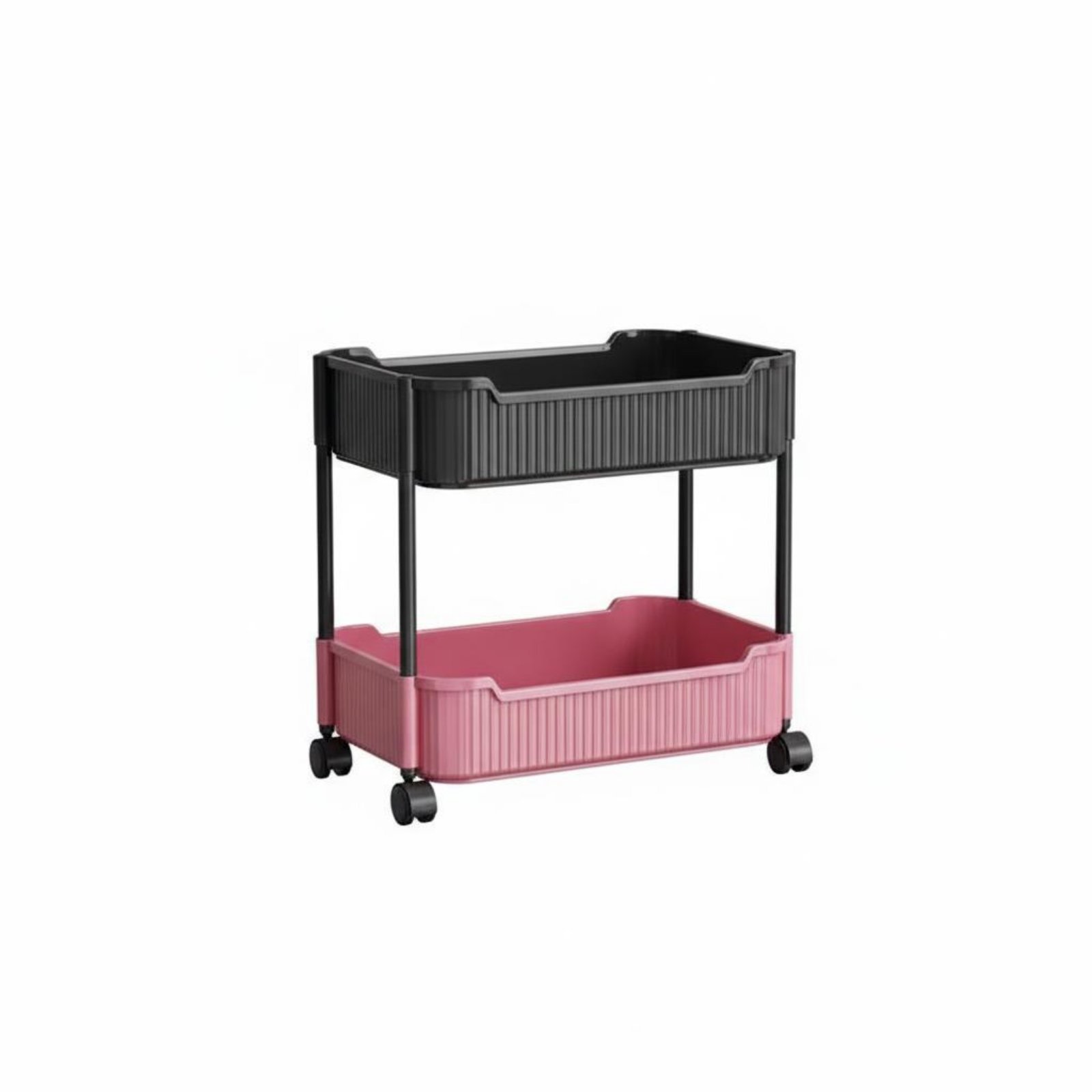Rolling Storage Cart with Rotating Wheels
