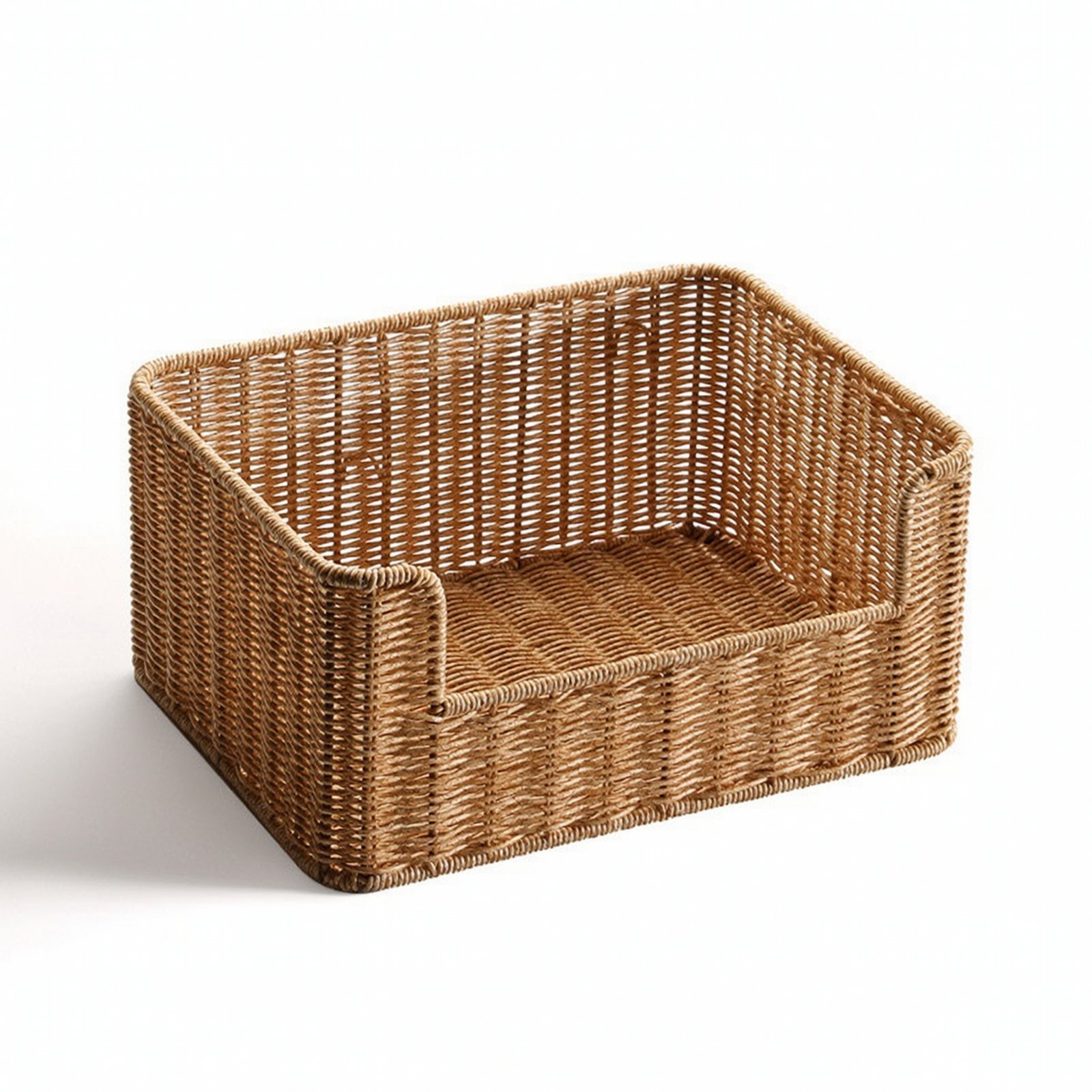 Faux-Rattan Weave Basket