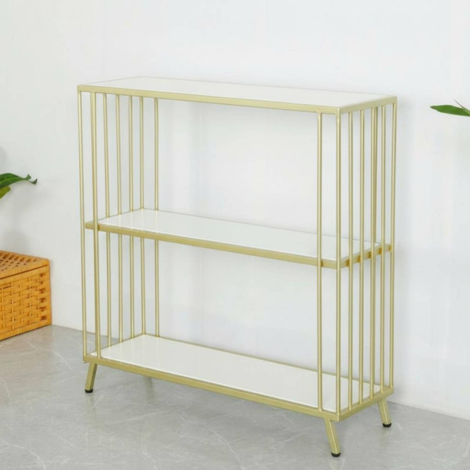 Three-Tier Slatted Display Stand