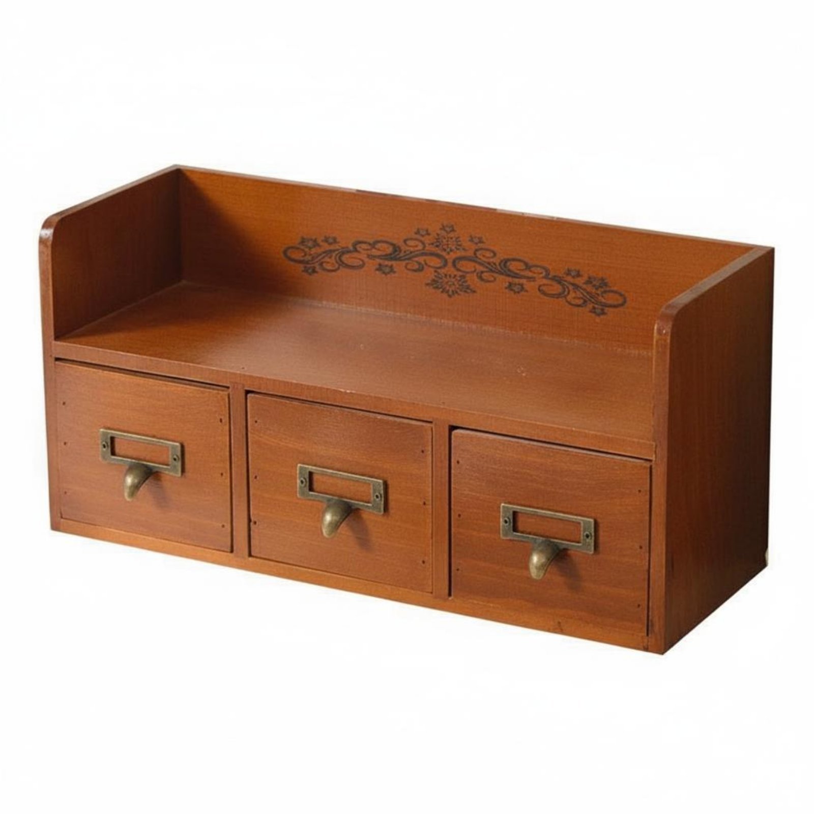 3-Drawer Wooden Desktop Organizer