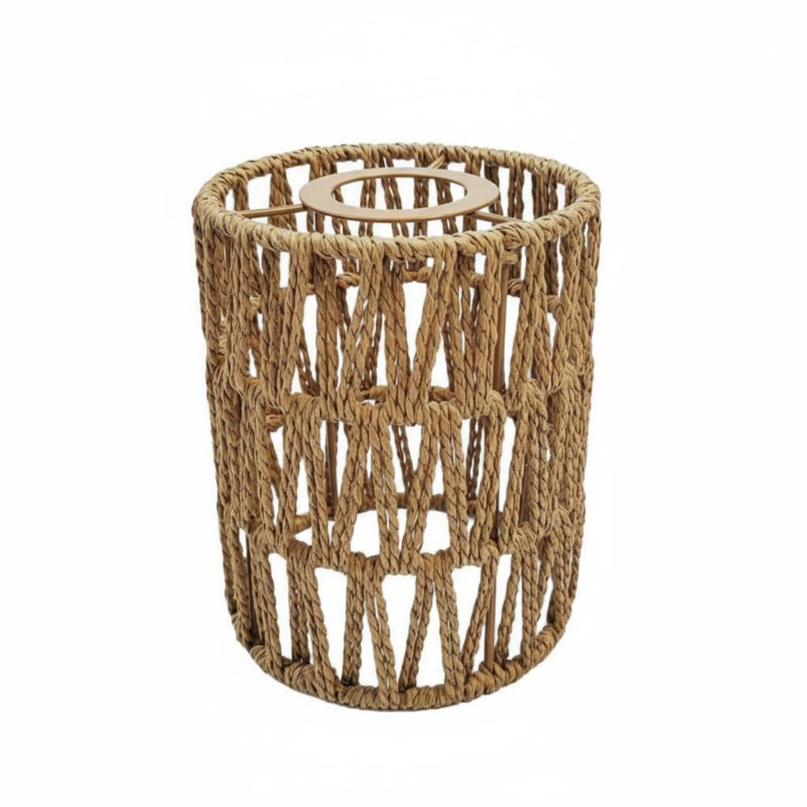 Woven Paper Rope Lampshade – 12x15cm