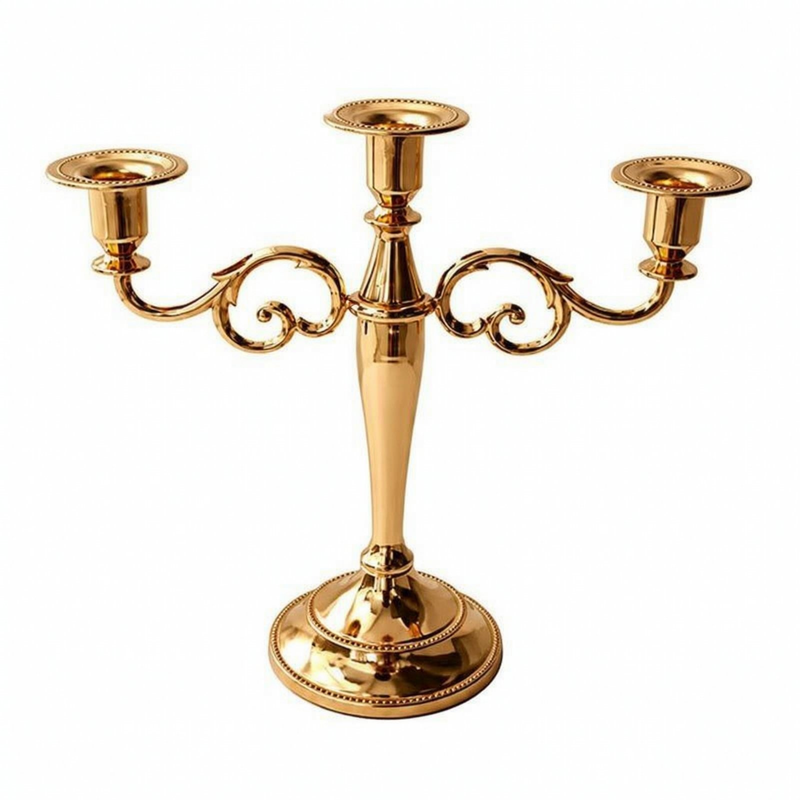 Gold Scroll Candlestick