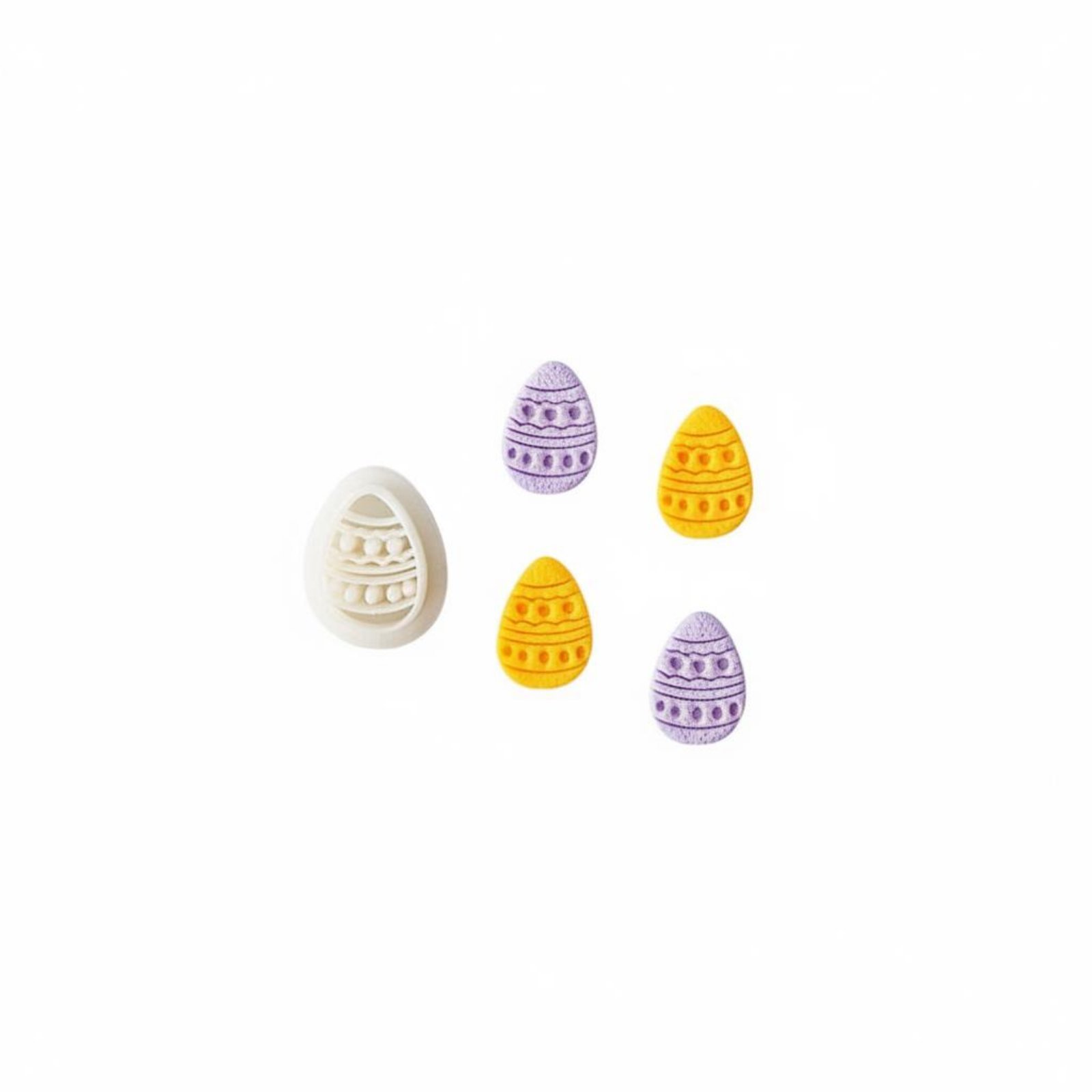 Easter Egg Earring Template Synthetic Clay