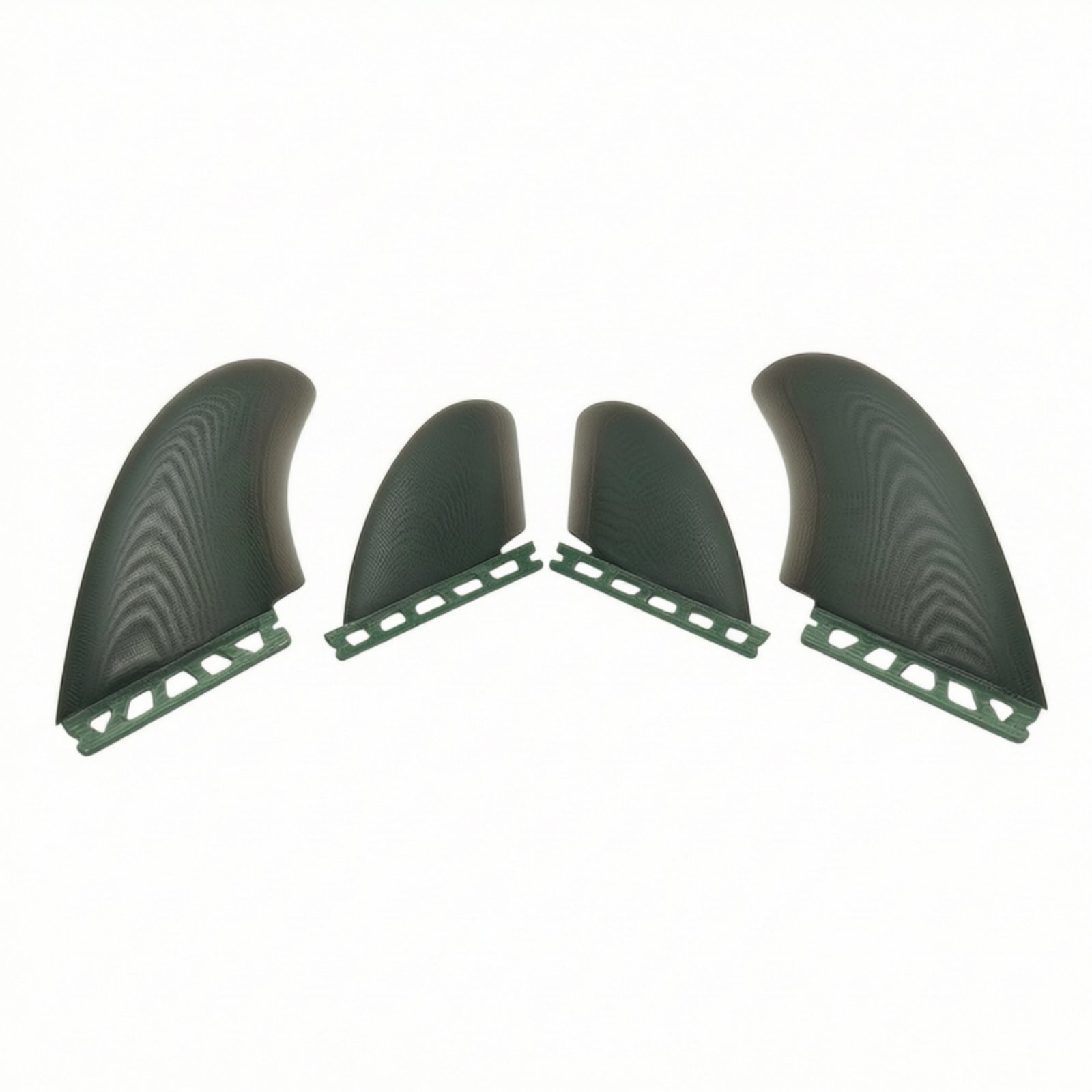 4 Pieces Fiberglass Surfing Board Fins Translucent