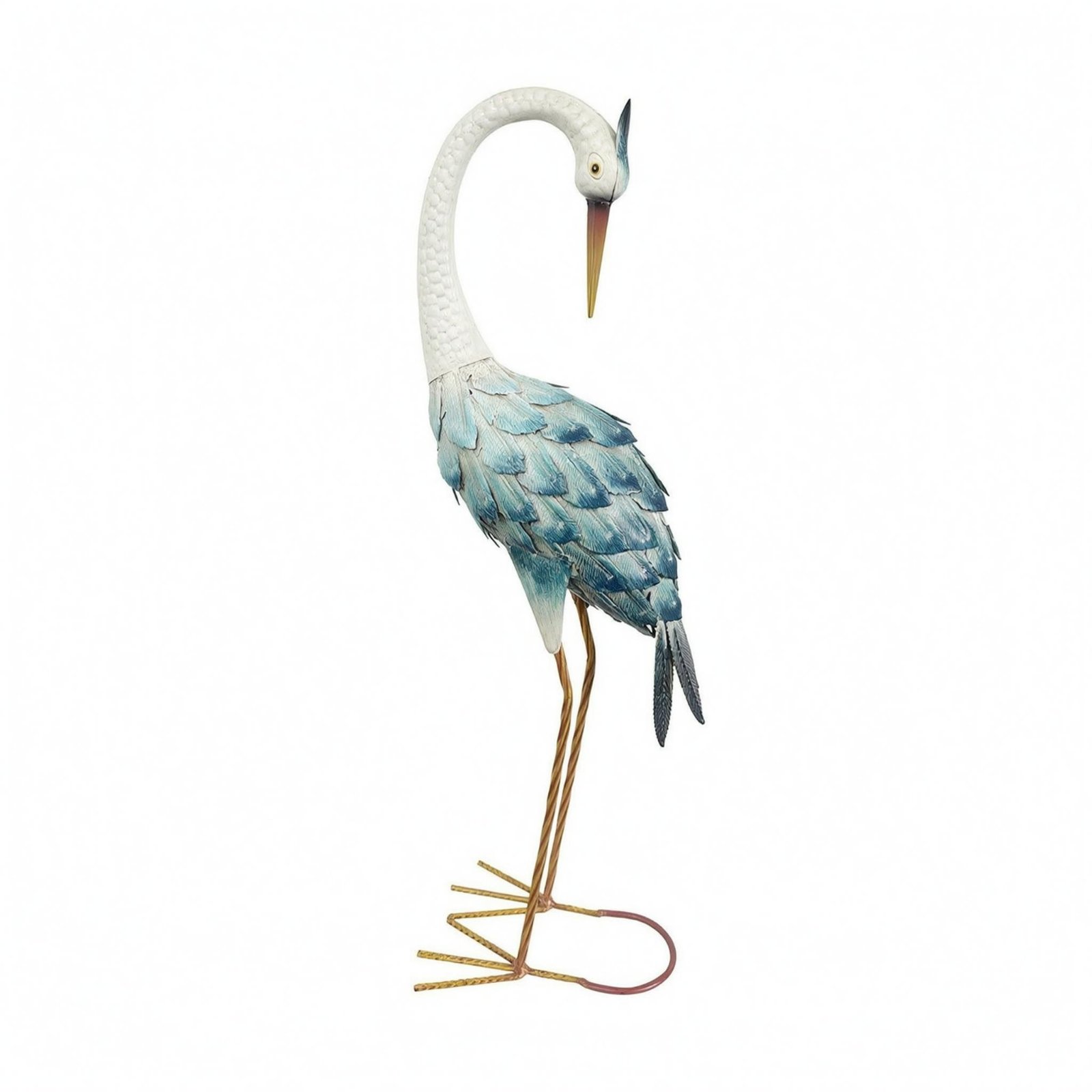 Cast Iron Crane Statue