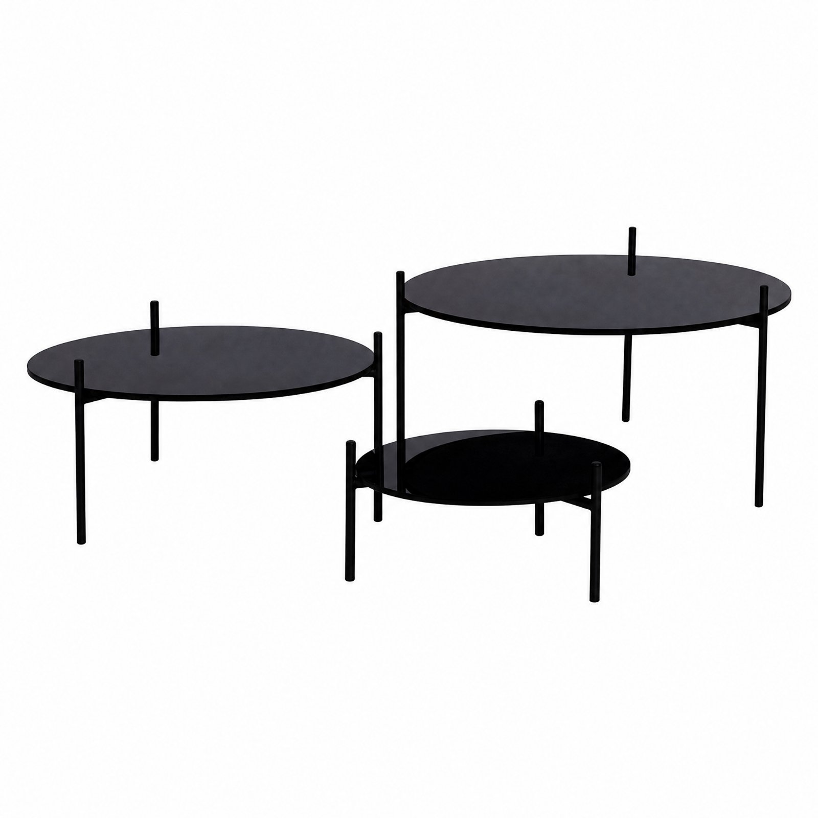 3-Piece Acrylic Cake Stand with Iron Tripod Base