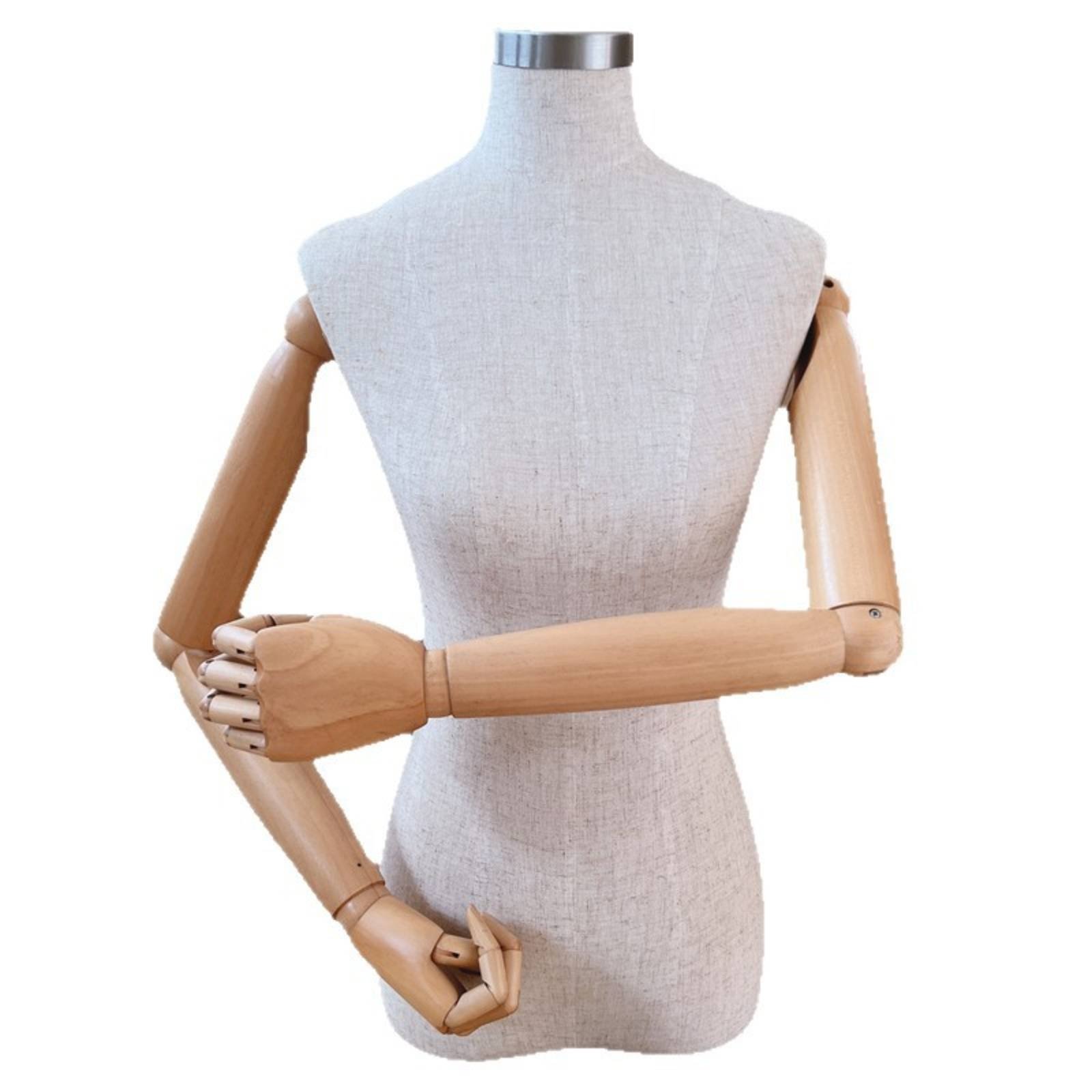 Mannequin Torso with Wooden Arms