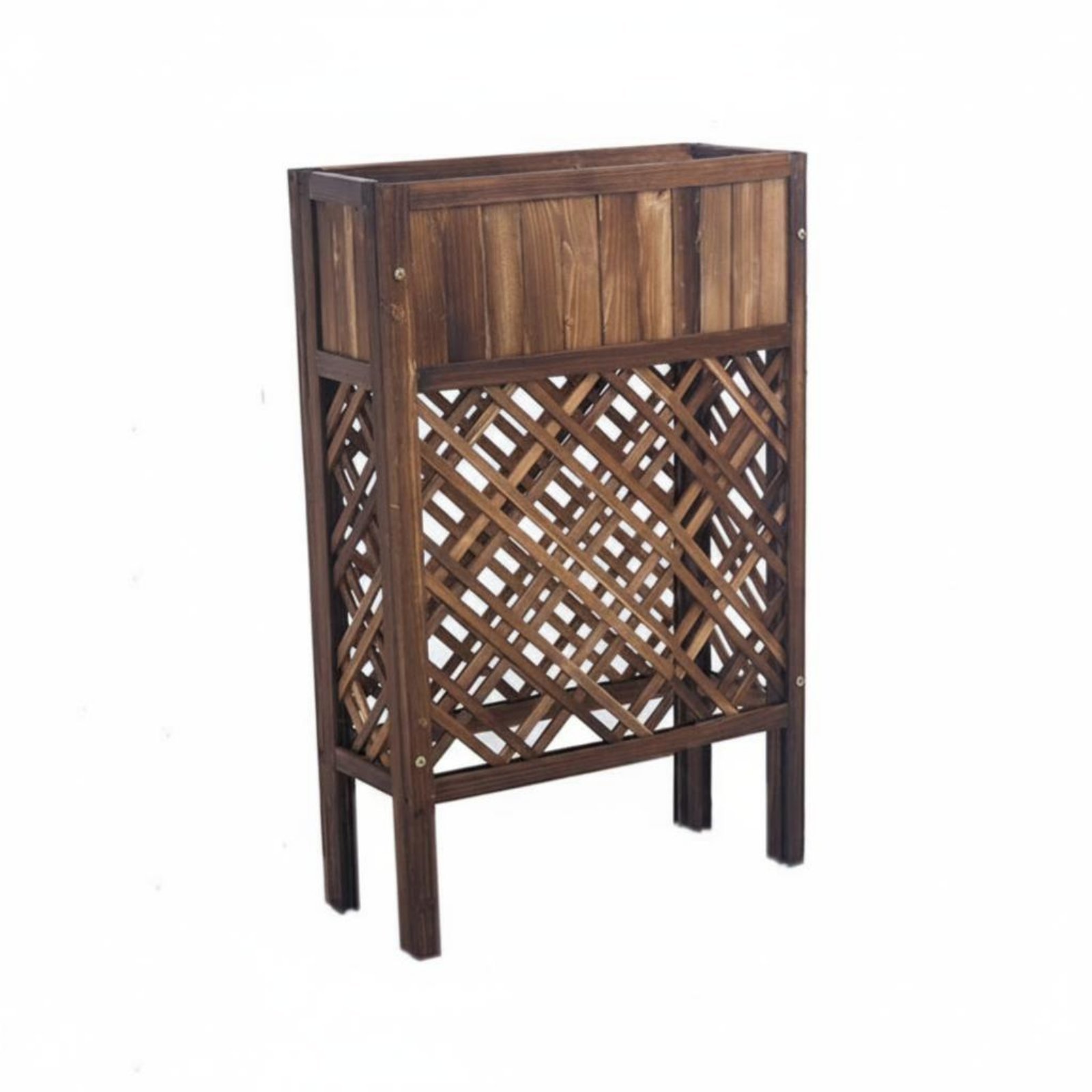 Weather-Resistant Trellis Planter Box