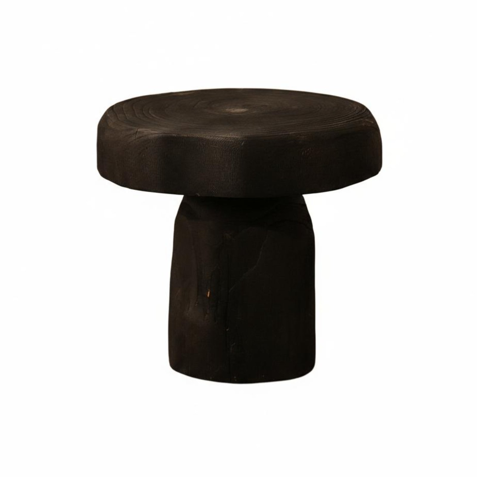 Mushroom-Shaped Log Stool