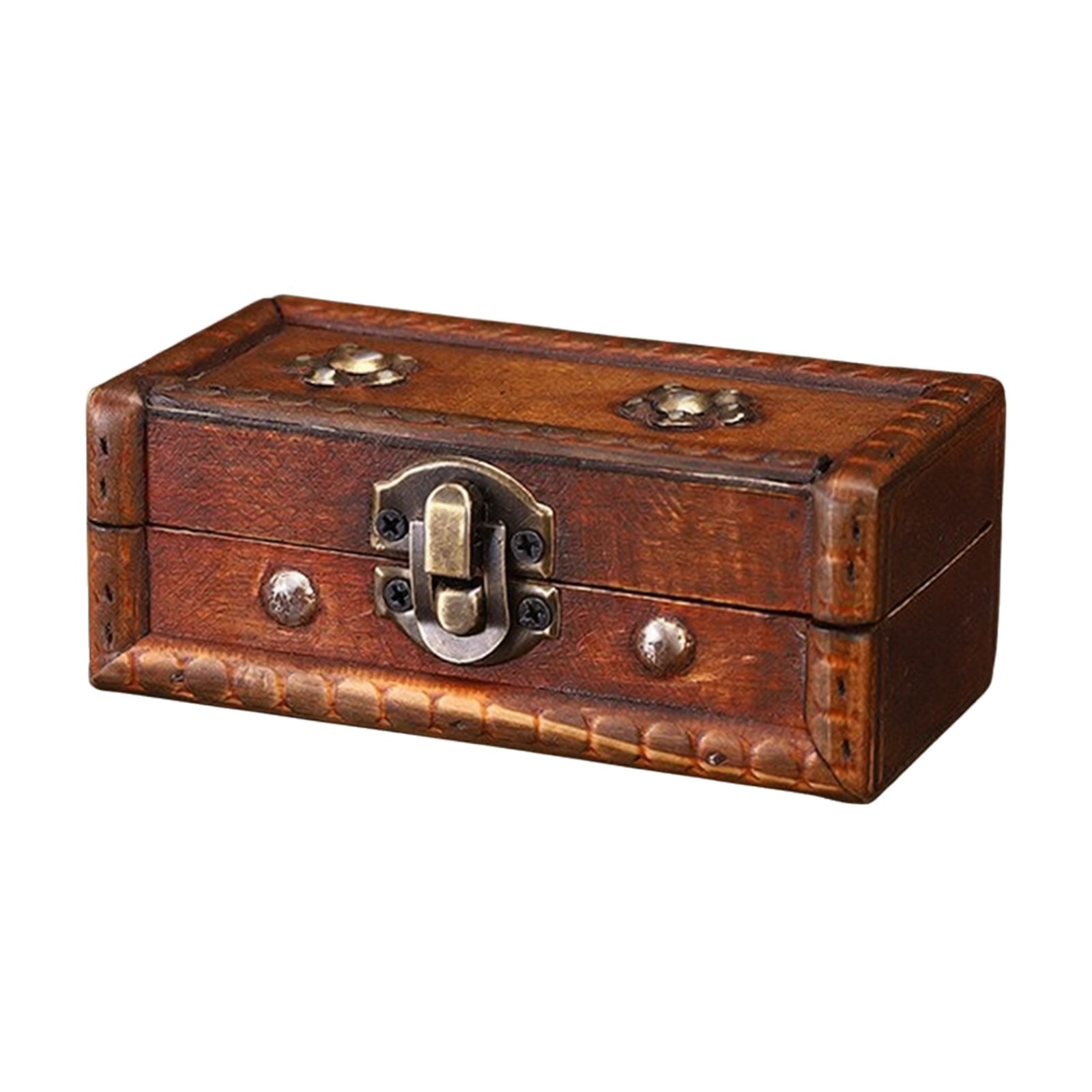 Wooden Storage Box with Metal Clasp