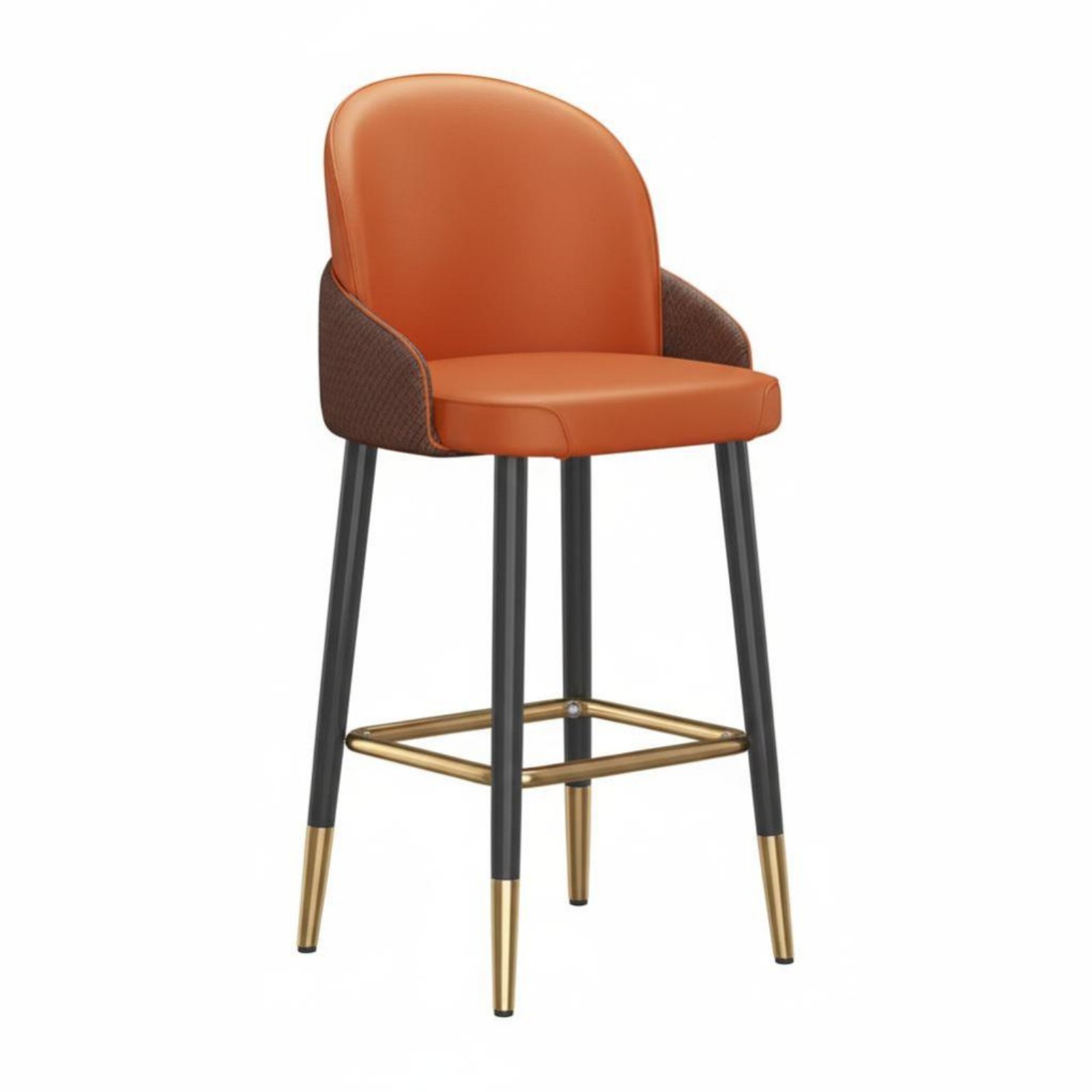 Upholstered Bar Stool with Backrest