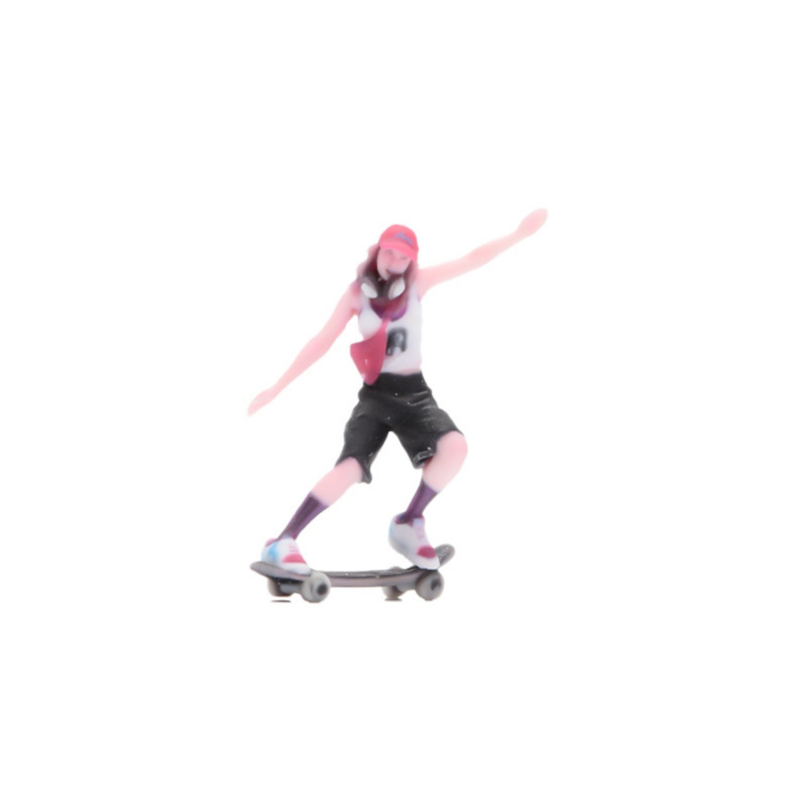 Skateboarder Girl Figurine 1/64 Scale